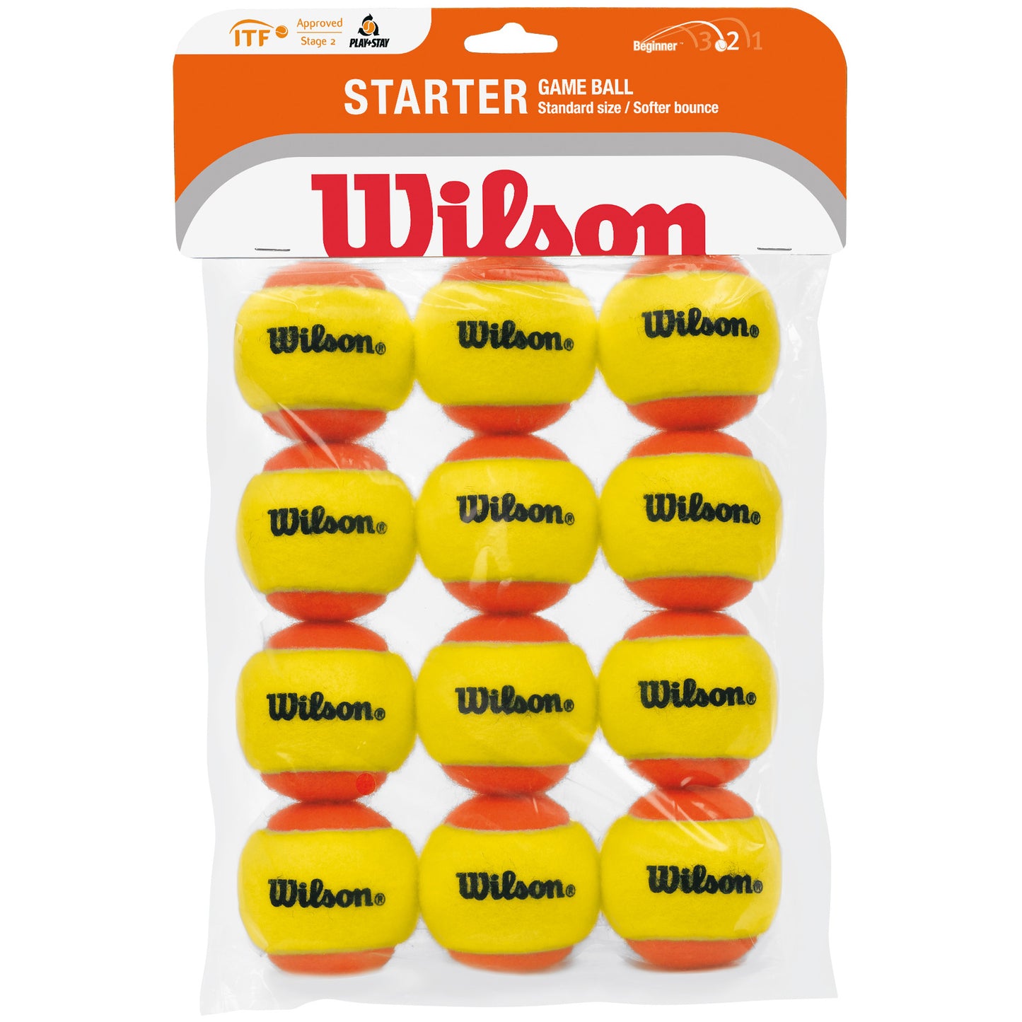 Wilson Starter Balls Stage 2 Zak 12 Stuks
