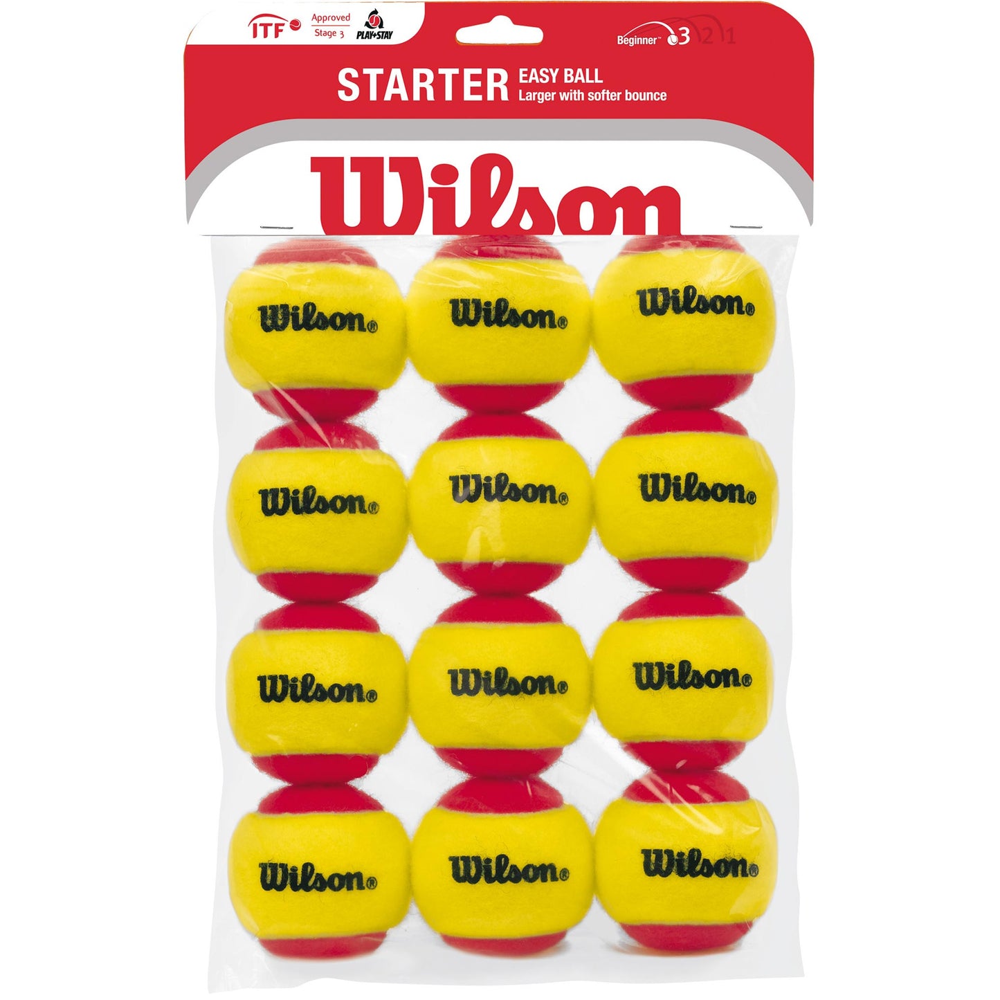 Wilson Starter Red (Stage 3) Zak 12 Stuks