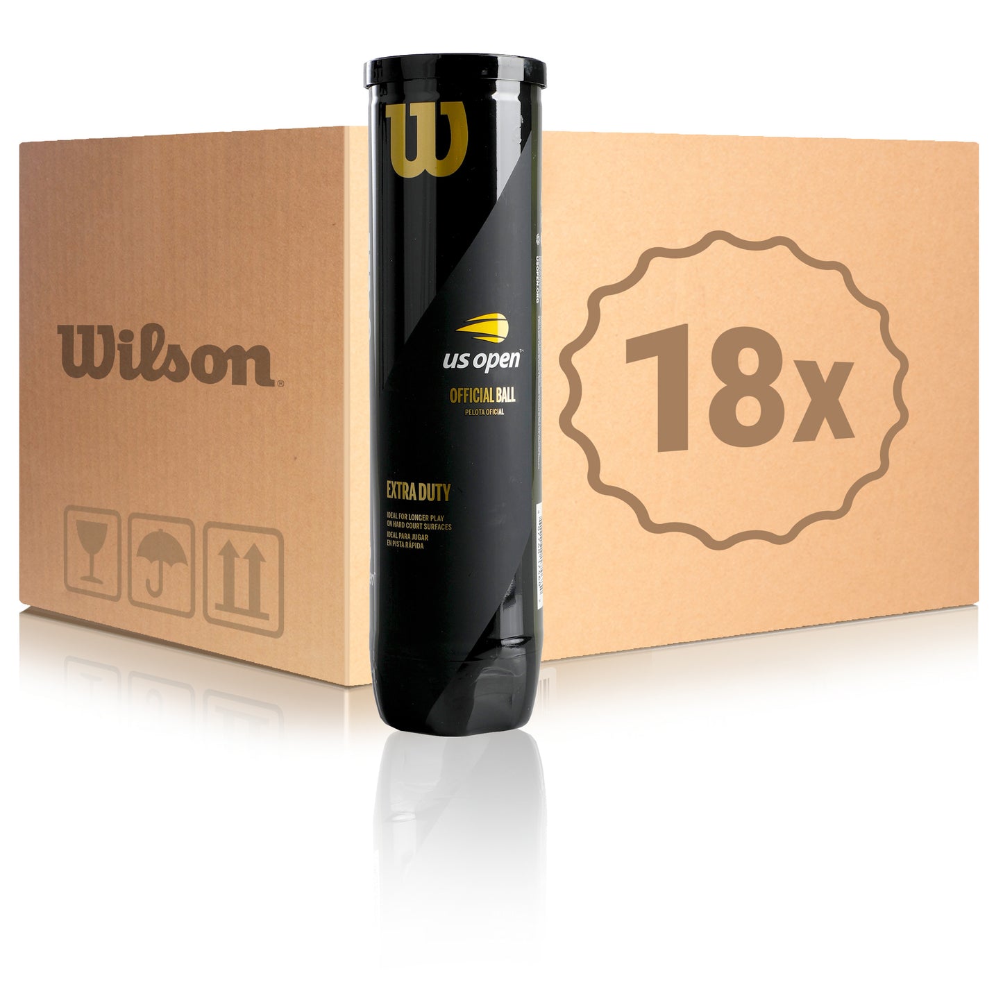 Wilson 18x verpakking 4 stuks US Open In een doos