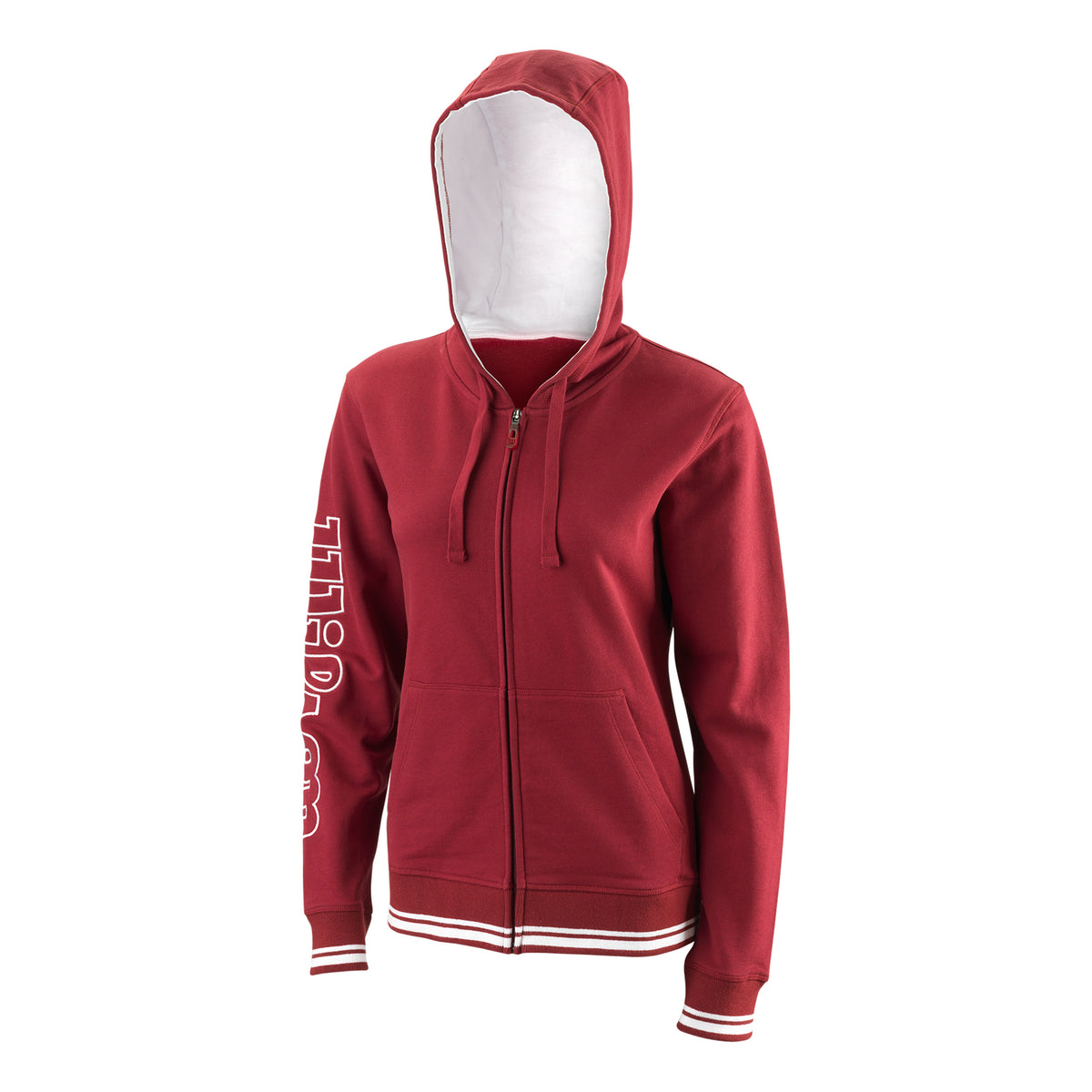 Wilson II Sportjas Dames - donkerrood, wit