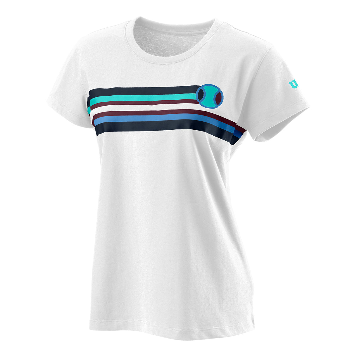 Wilson Tracers Tech T-shirt Dames - wit, veelkleurig