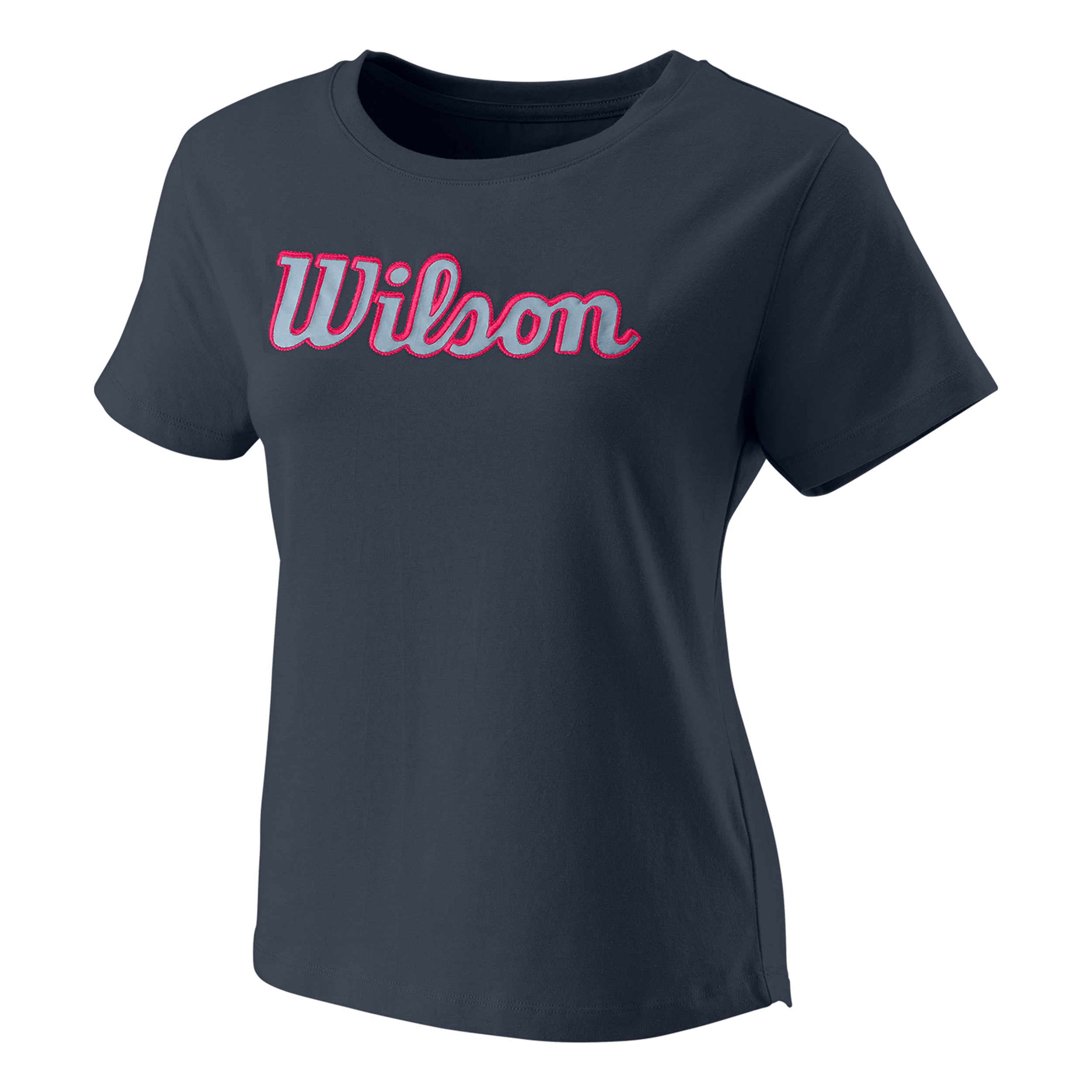 Wilson Sript Eco T-shirt Dames - blauw, rood