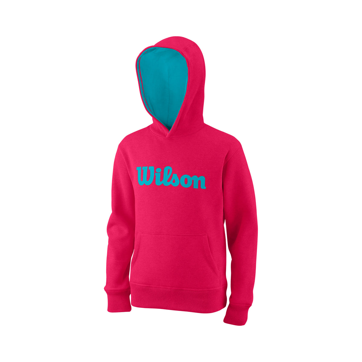 Wilson Script Sweater met capuchon Kinderen - pink, turkoois