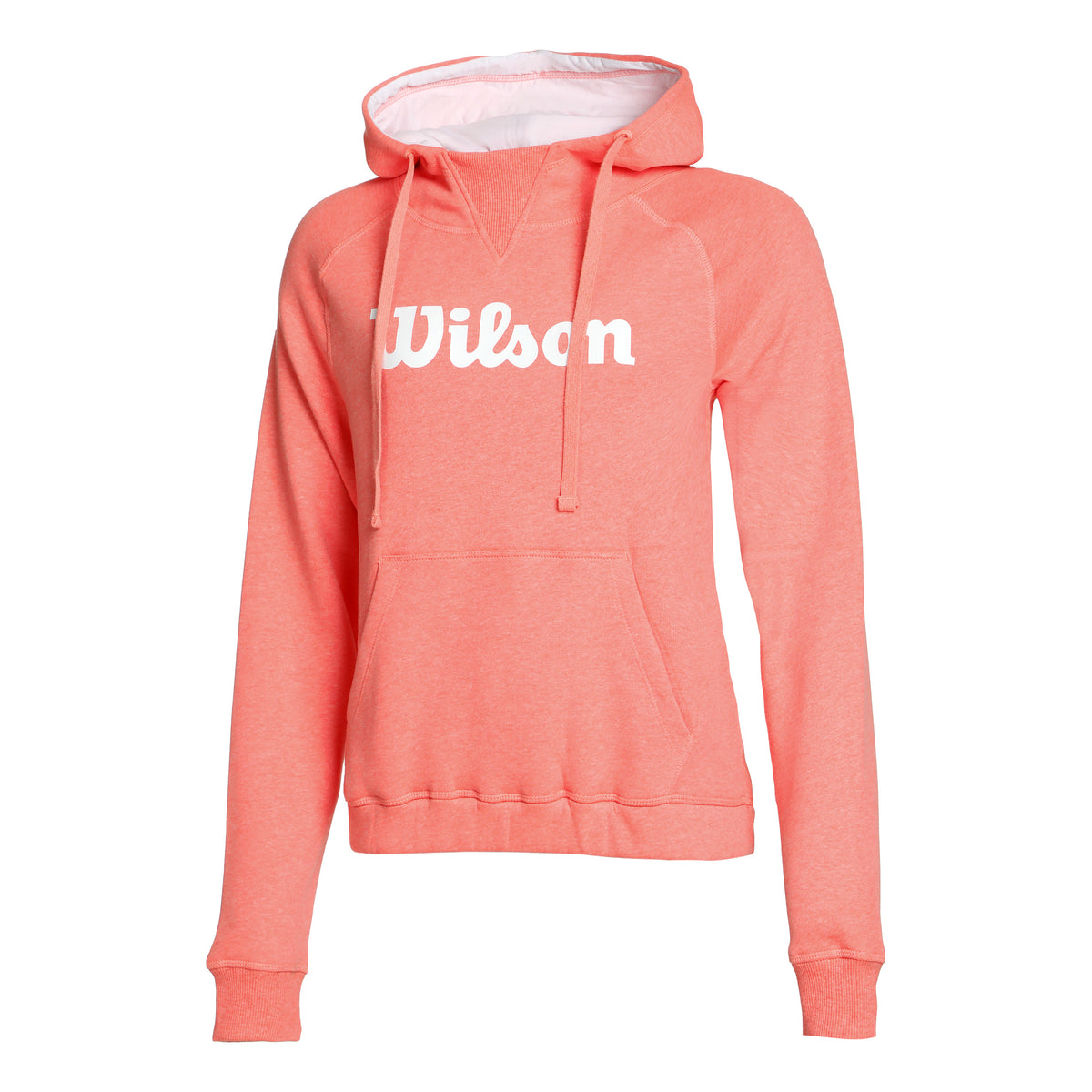 Wilson Script Sweater Met Capuchon Dames-Koraal