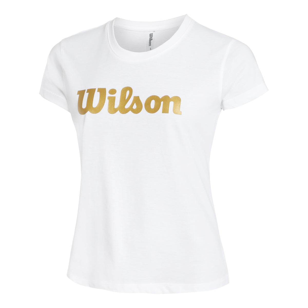 Wilson Script Tech T-shirt Dames - wit, goud