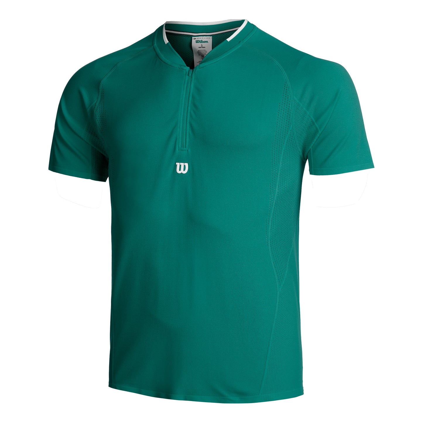 Wilson Players Seamless Zip Henley 2.0 T-shirt Heren-Groen