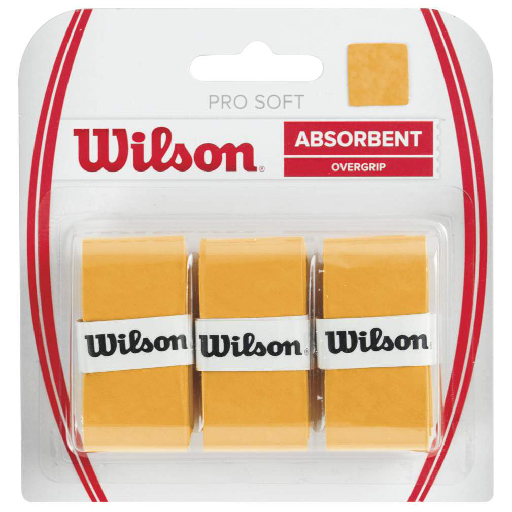 Wilson Soft Overgrip Verpakking 3 Stuks-Goud