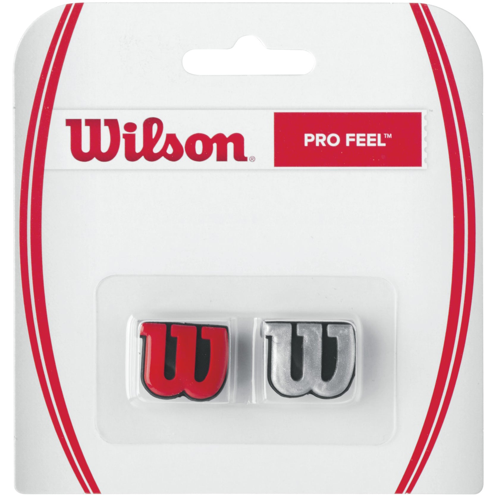 Wilson Pro Feel Demper Verpakking 2 Stuks-Zilver,Rood