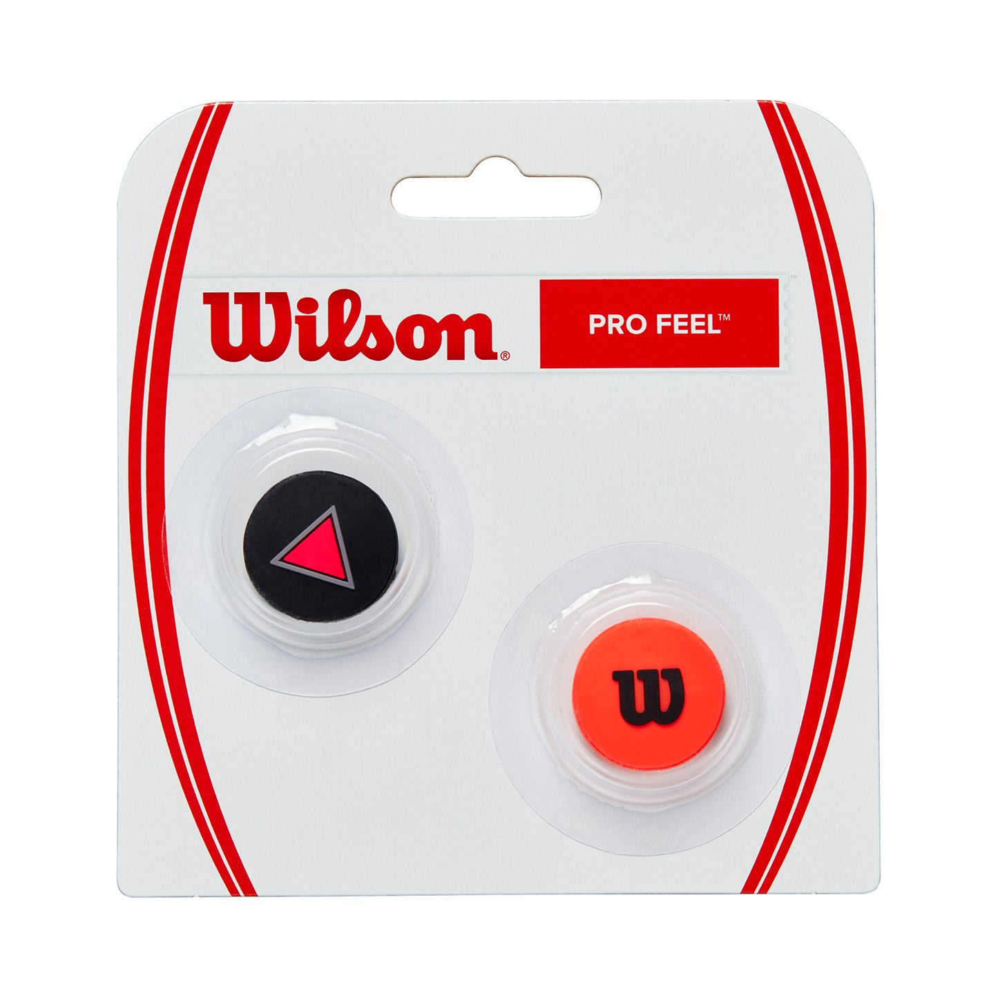 Wilson Clash Pro Feel Clash Demper Verpakking 2 Stuks-Zwart,Rood