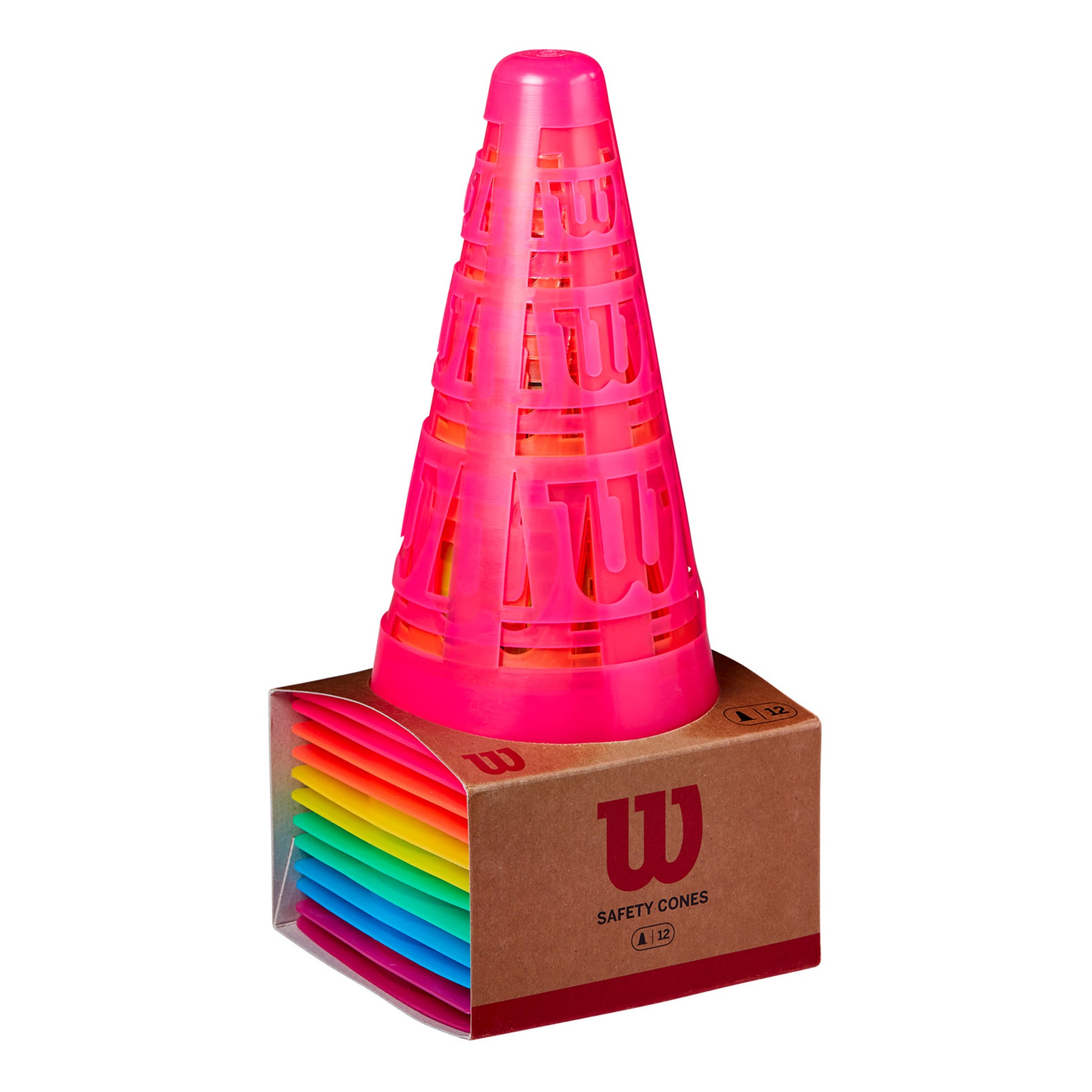 Wilson Safe Cones Markeringskegels Verpakking 12 Stuks-Veelkleurig