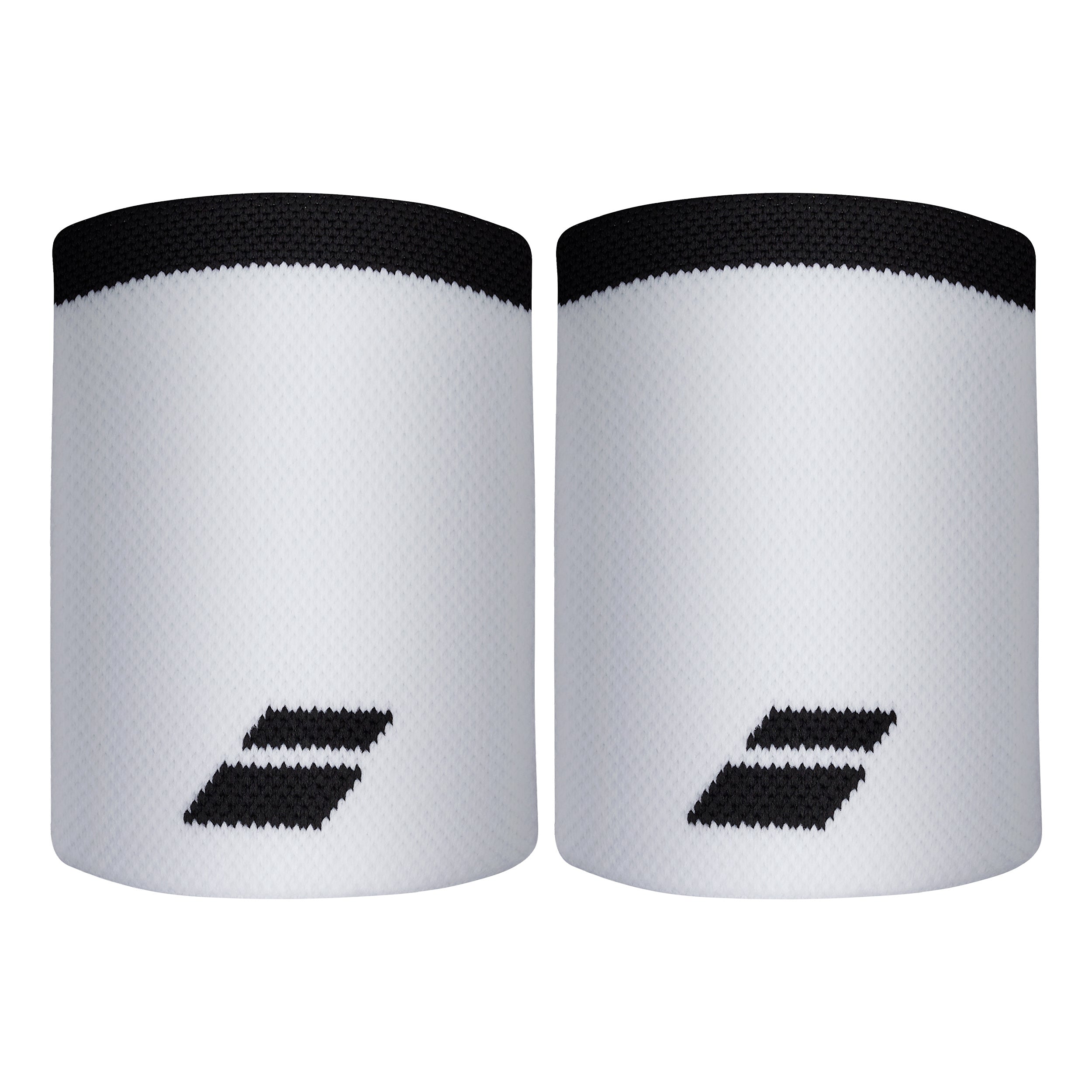 Babolat Logo Zweetband lang - wit, zwart