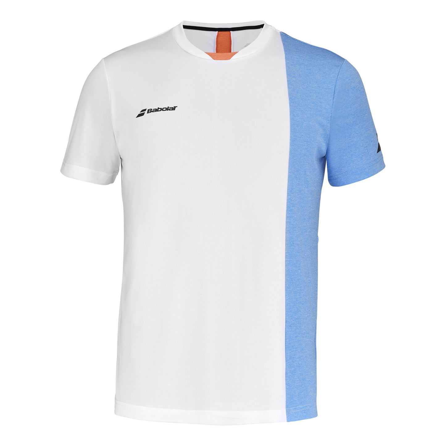 Babolat Play Crew Neck T-shirt Heren - wit, lichtblauw