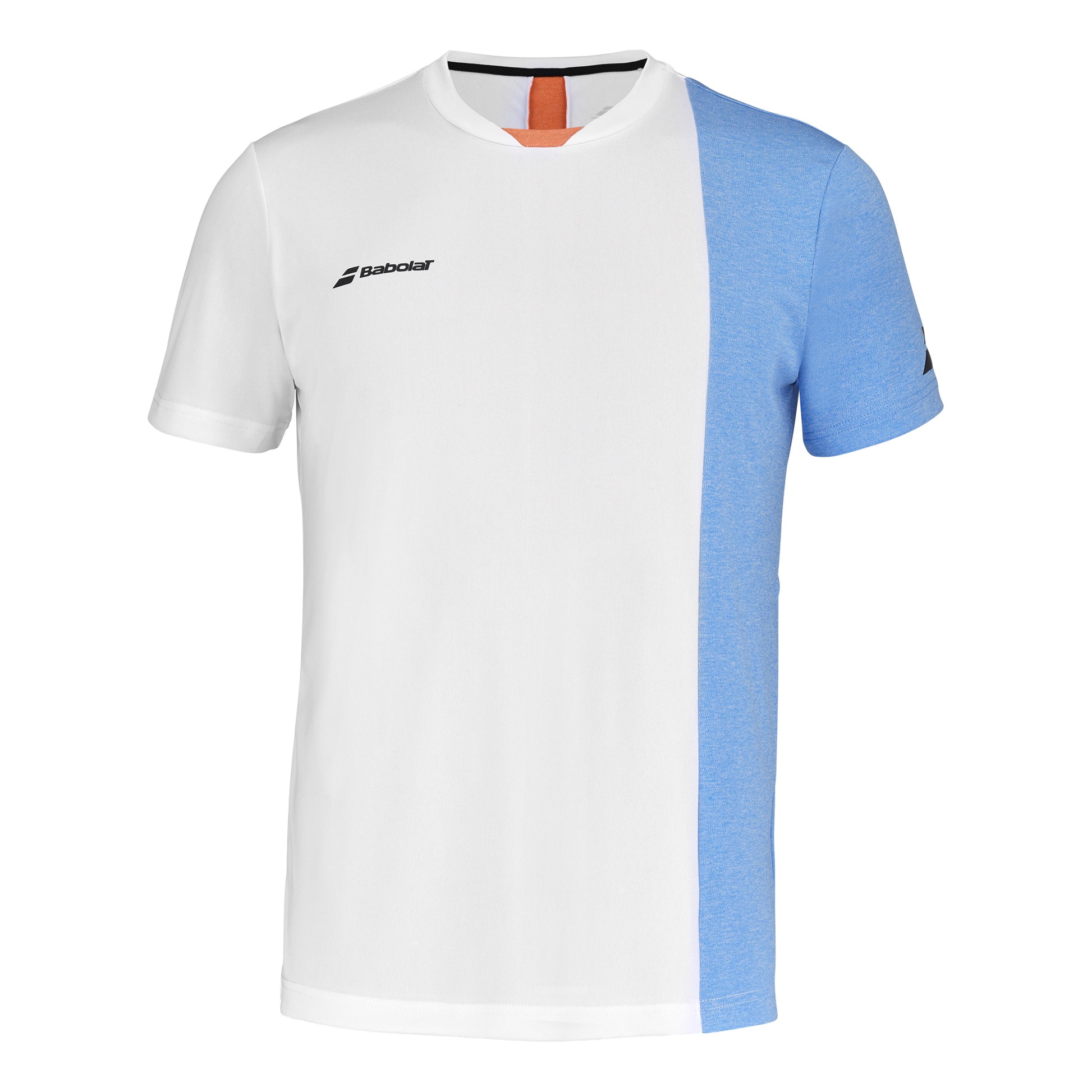 Babolat Play Crew Neck T-shirt Heren - wit, lichtblauw