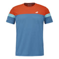 Crew Neck T-shirt Heren - donkerblauw, oranje