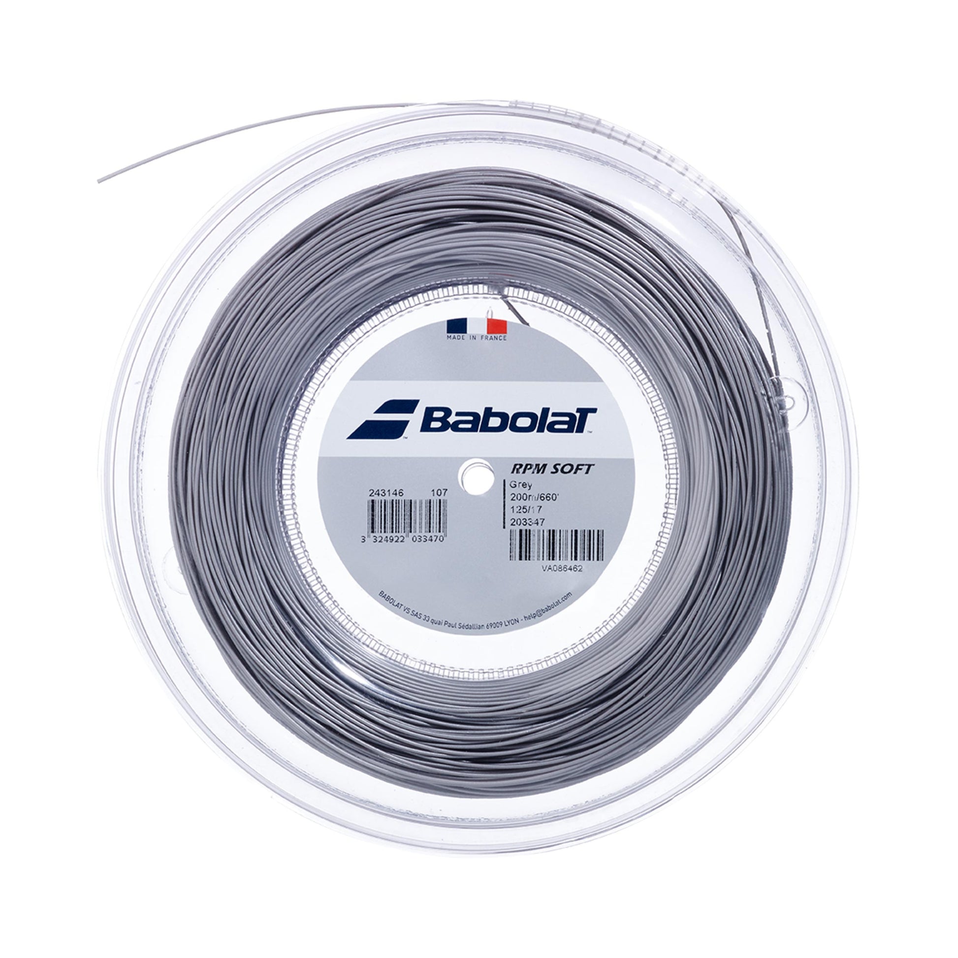 Babolat RPM Soft Rol Snaren 200m-Grijs