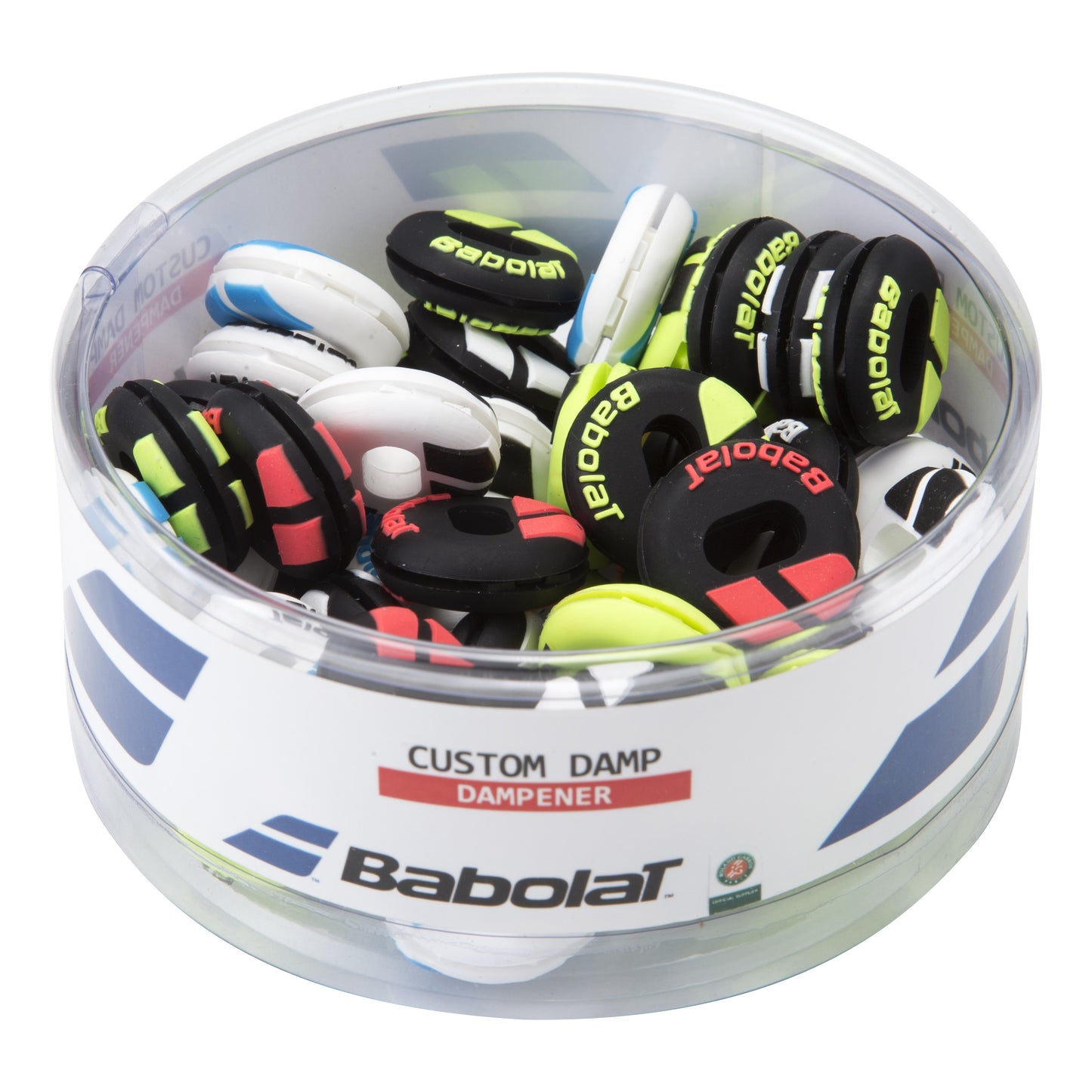 Babolat Custom Damp Demper Box 48 Stuks-Veelkleurig