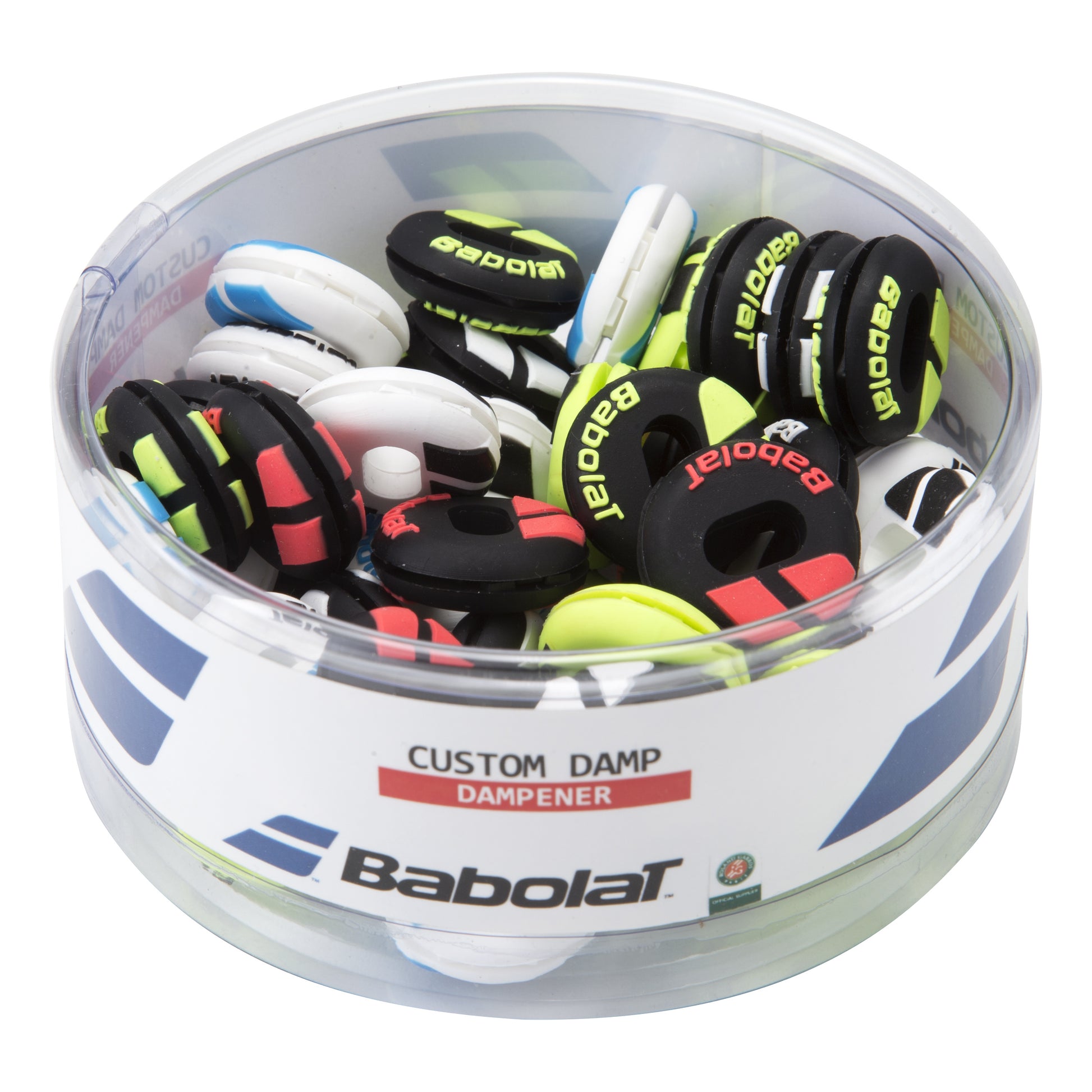 Babolat Custom Damp Demper Box 48 Stuks-Veelkleurig