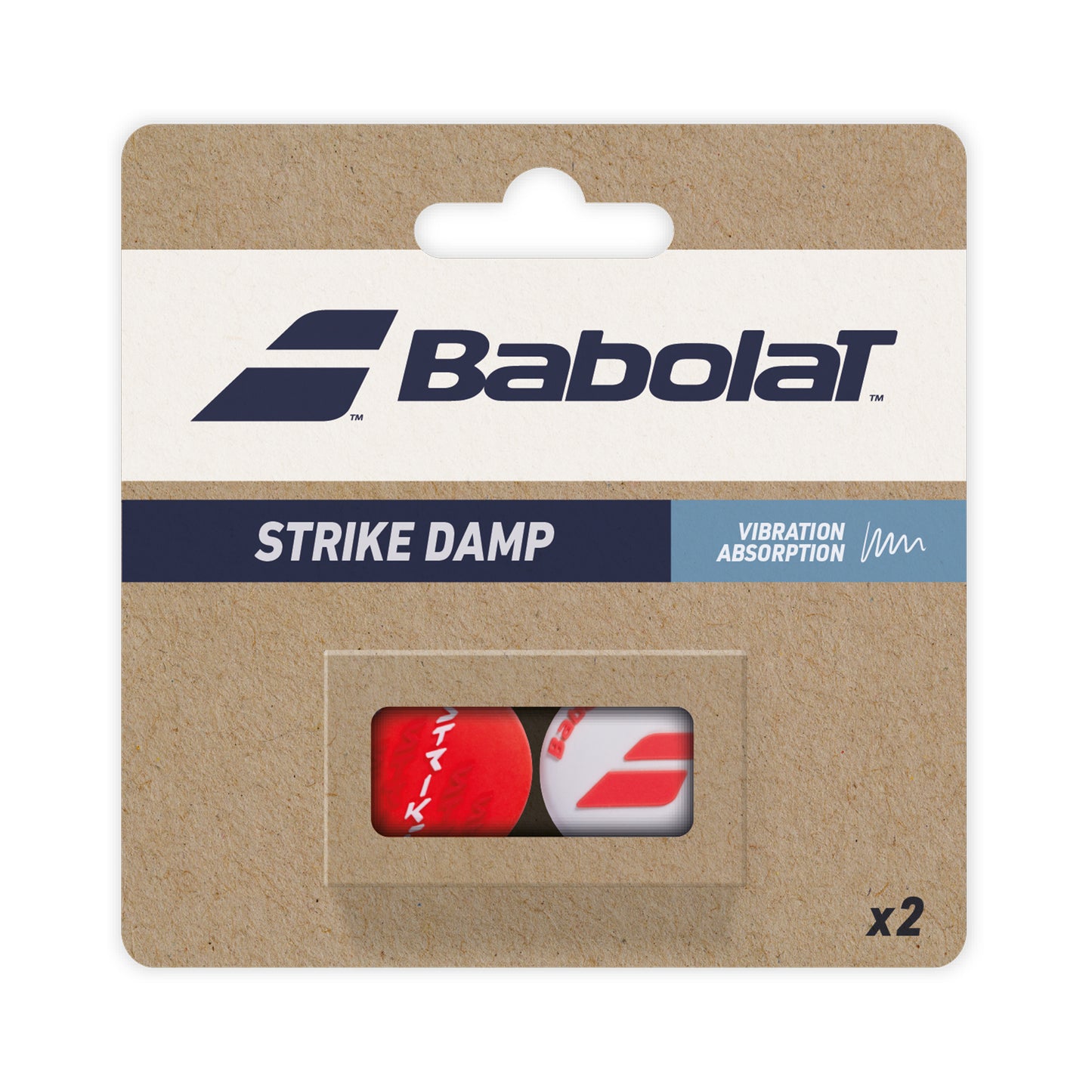 Babolat Strike Damp Demper Verpakking 2 Stuks-Wit