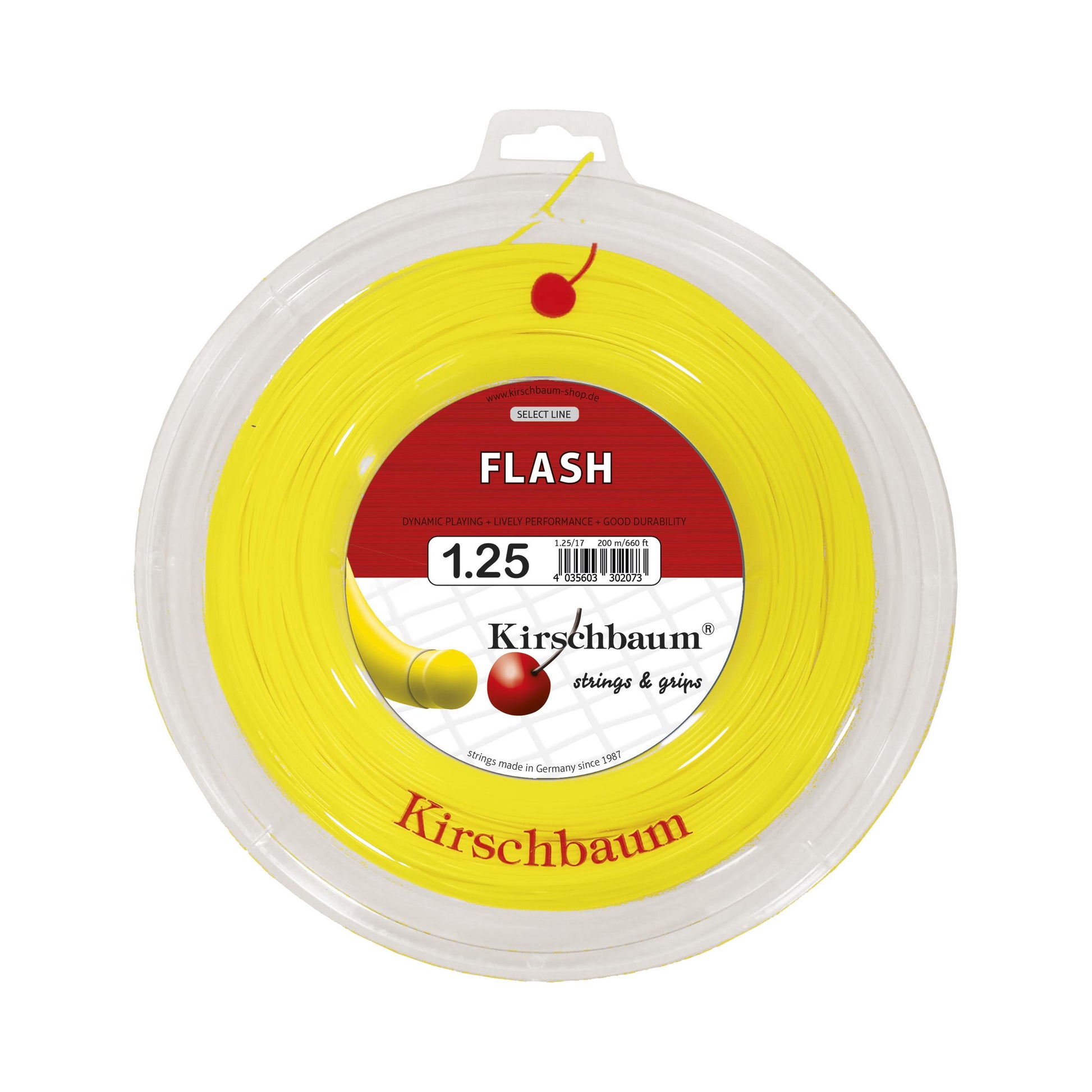 Kirschbaum Flash Rol Snaren 200m-Geel