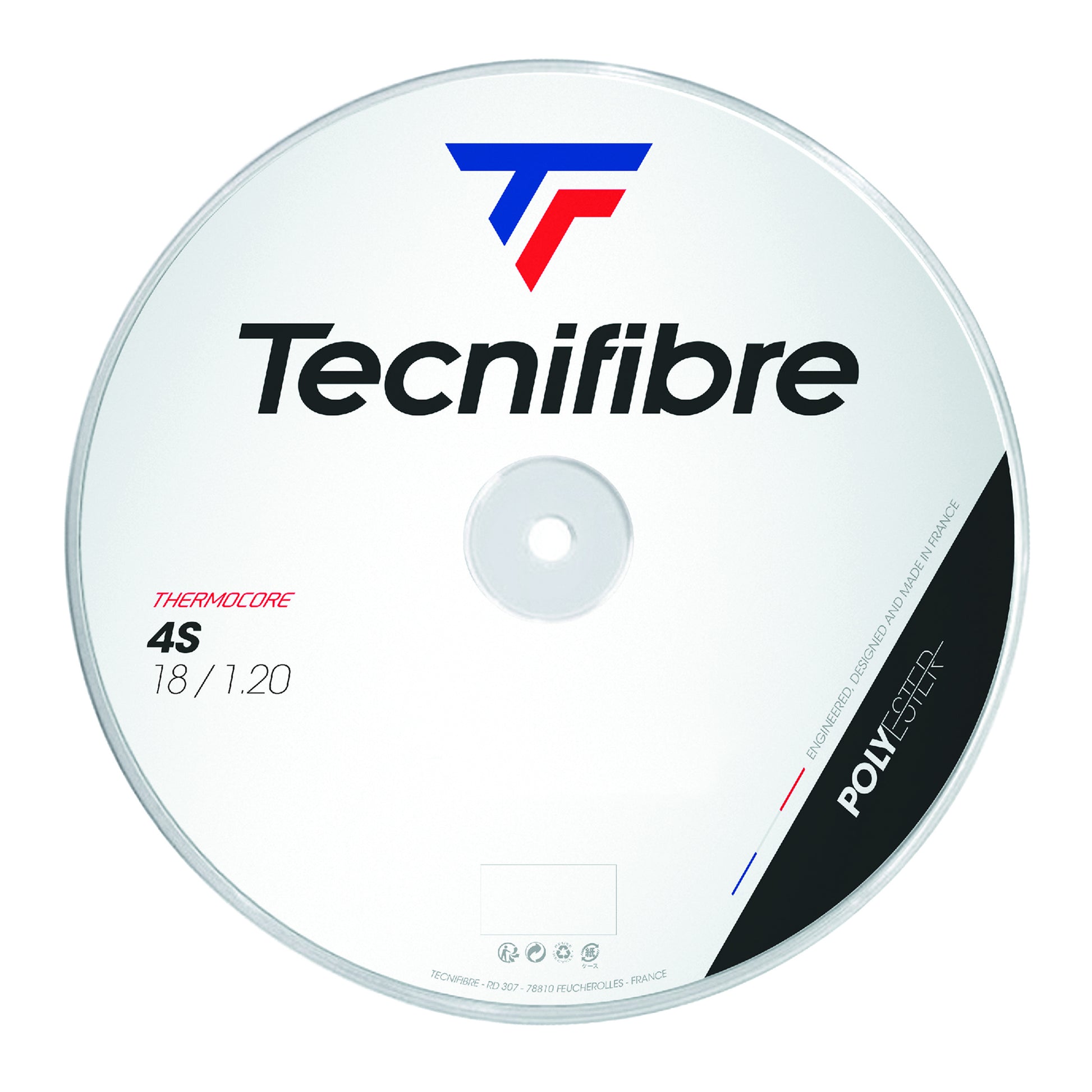 Tecnifibre Black Code 4S 200m Rol Snaren-Zwart