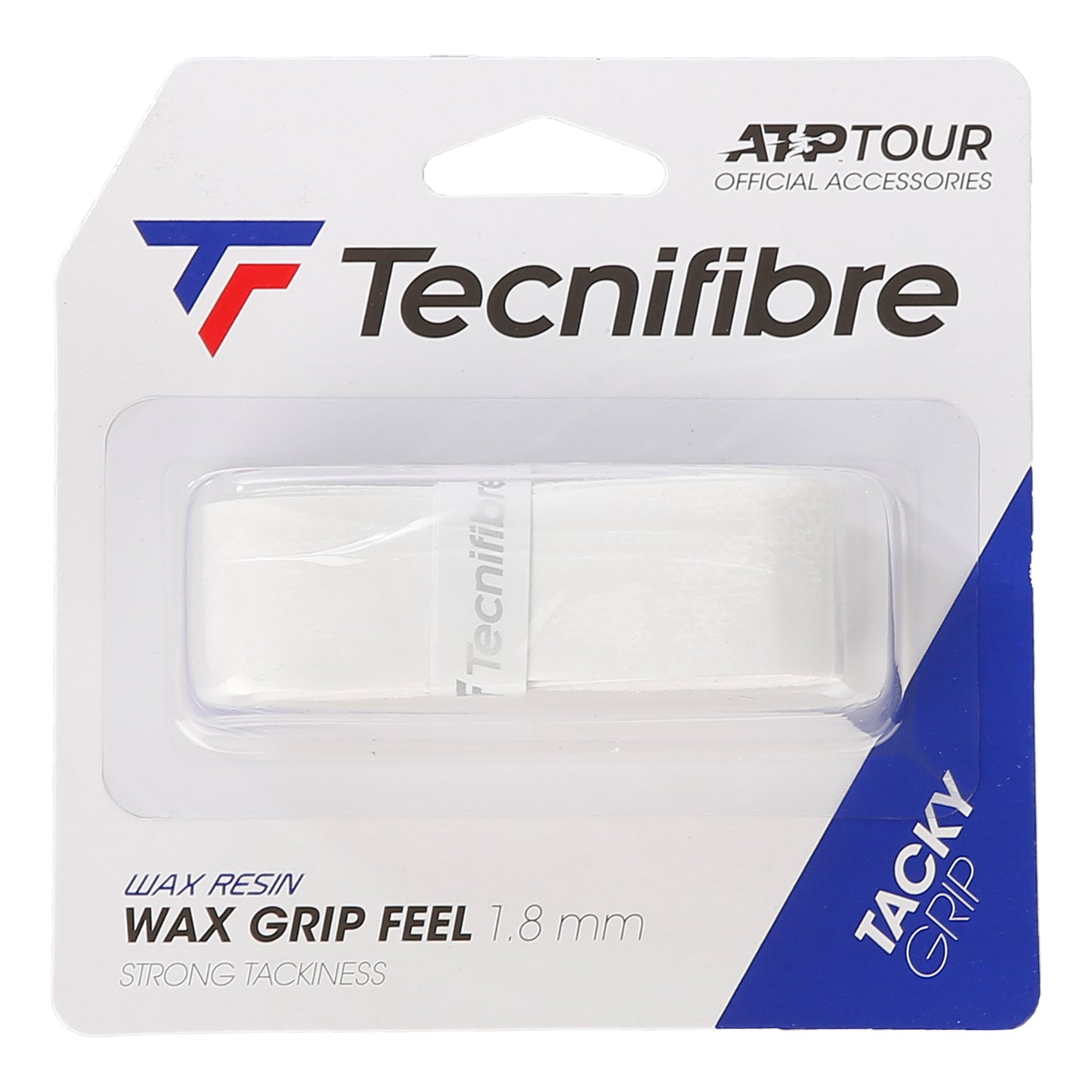 Tecnifibre Wax Feel Grip Verpakking 1 Stuk-Wit