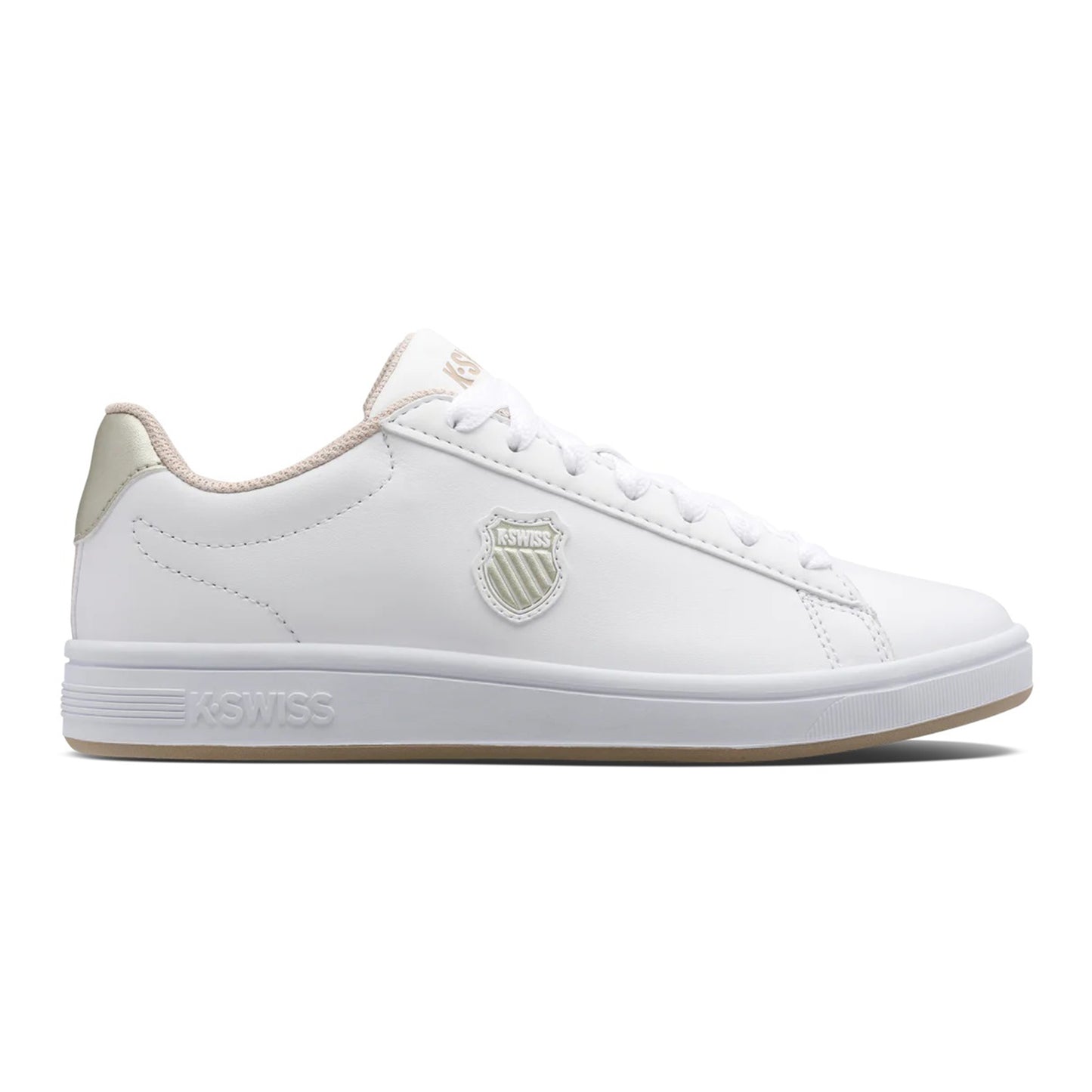 K-Swiss Court Shield Vrijtijdsschoen Dames - wit, zilver