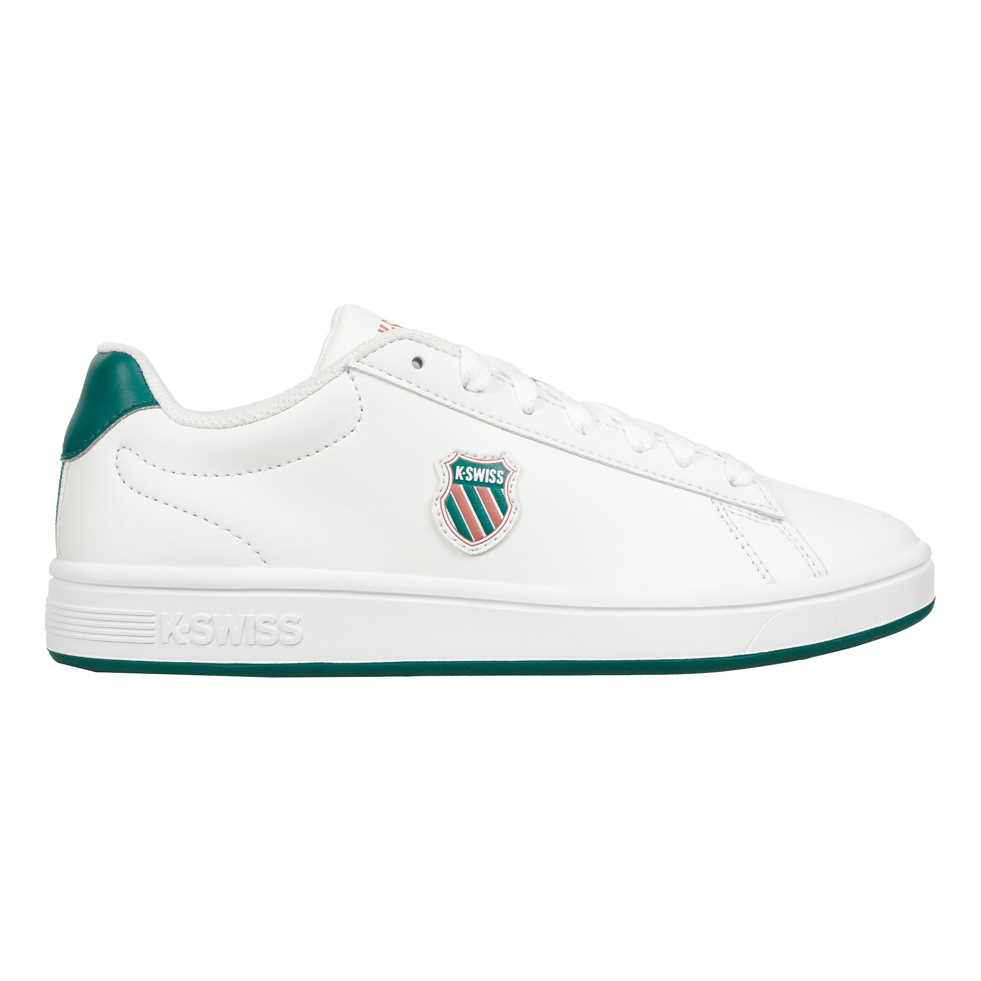 K-Swiss Court Shield Vrijtijdsschoen Dames - wit, donkergroen