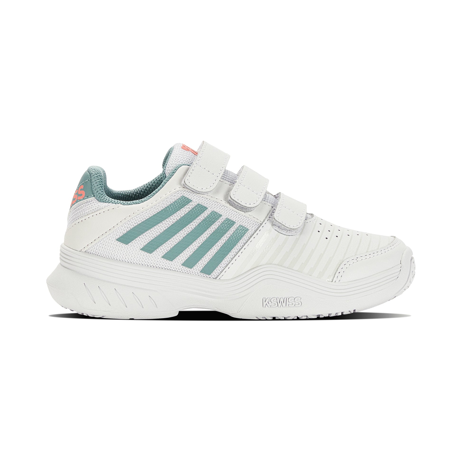 K-Swiss Court Express Strap Omni Allcourt schoen Kinderen-wit,turkoois