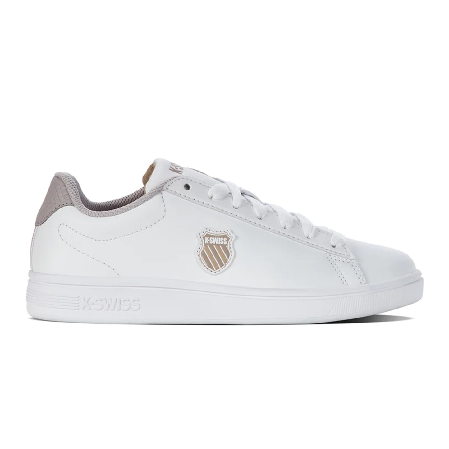 K-Swiss Court Shield Vrijtijdsschoen Dames-Wit,Beige