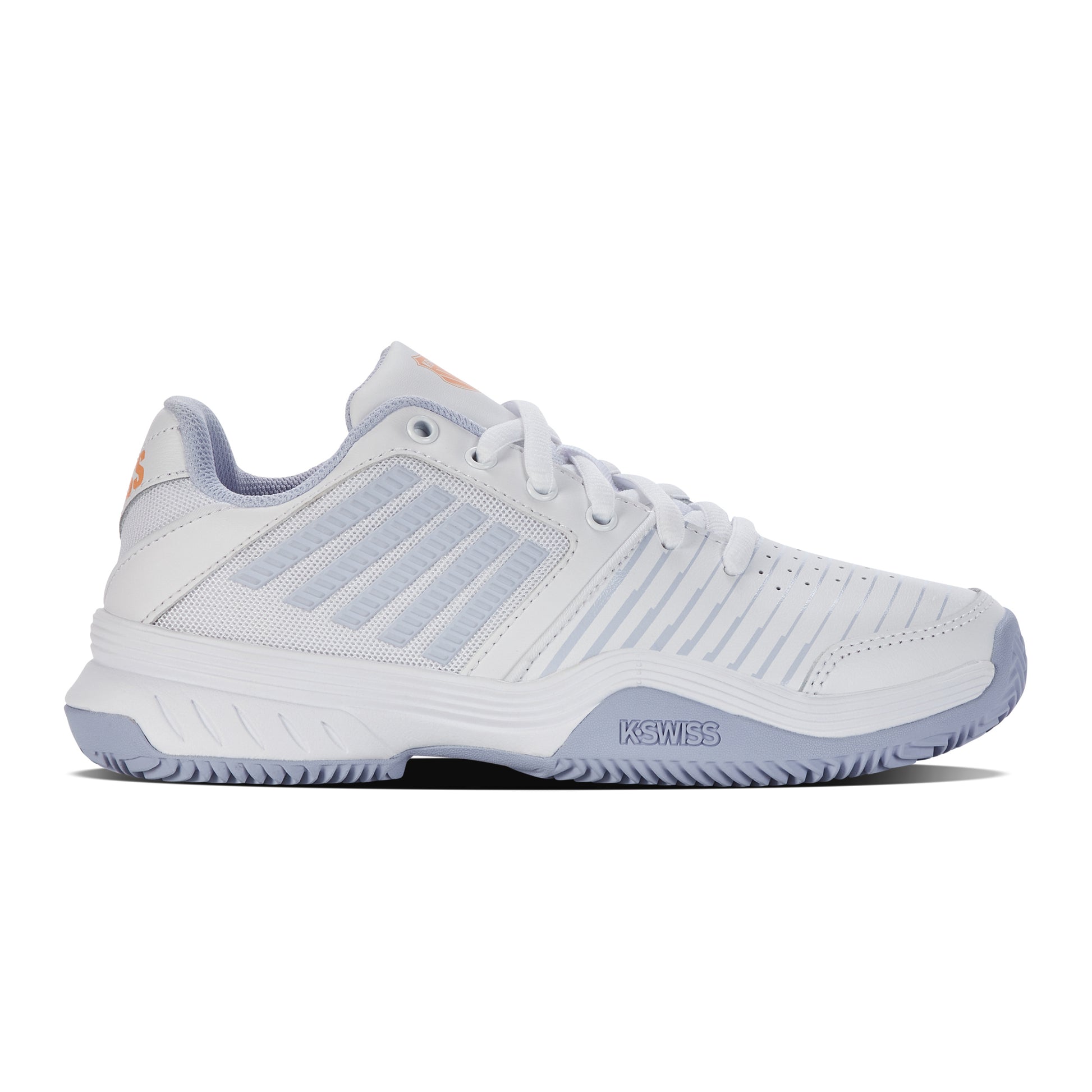 K-Swiss Court Express CLAY Gravelschoen Dames-Wit,Mauve