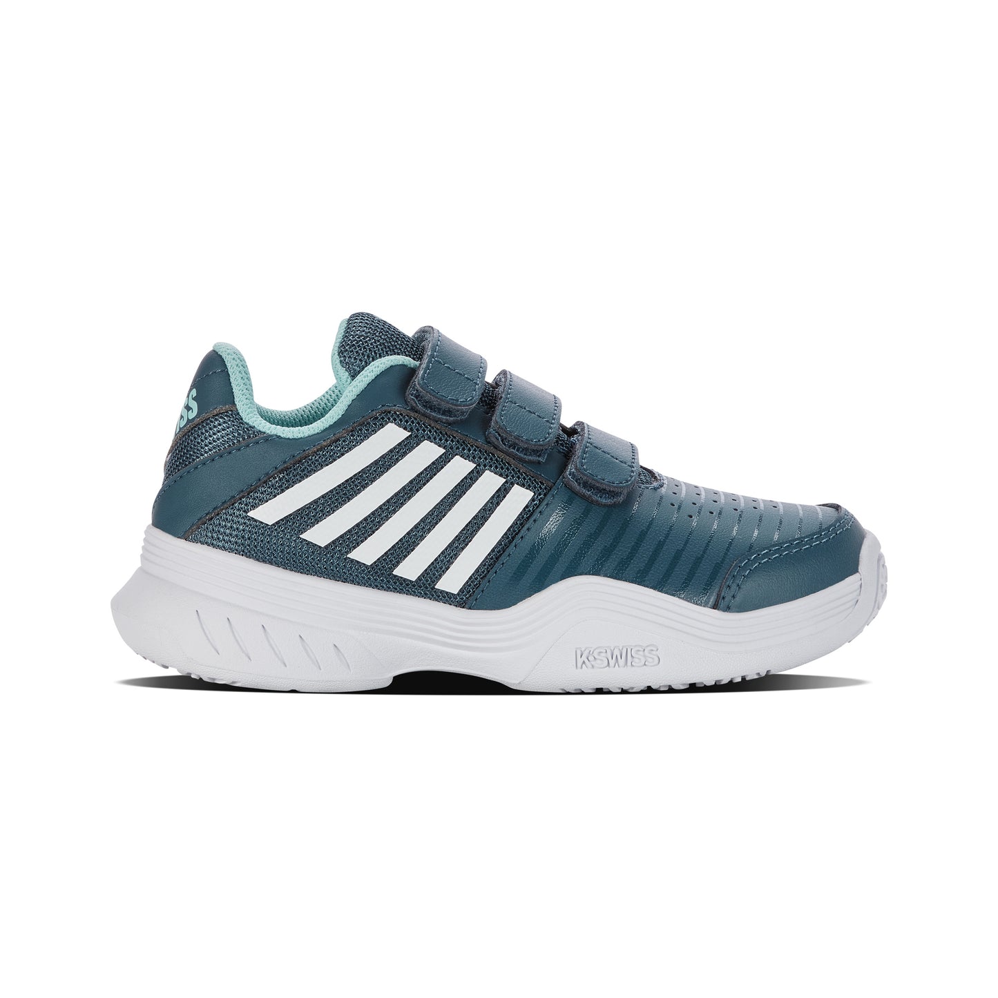 K-Swiss Court Express Strap Omni Allcourt Schoen Kinderen-Petrolblauw,Wit