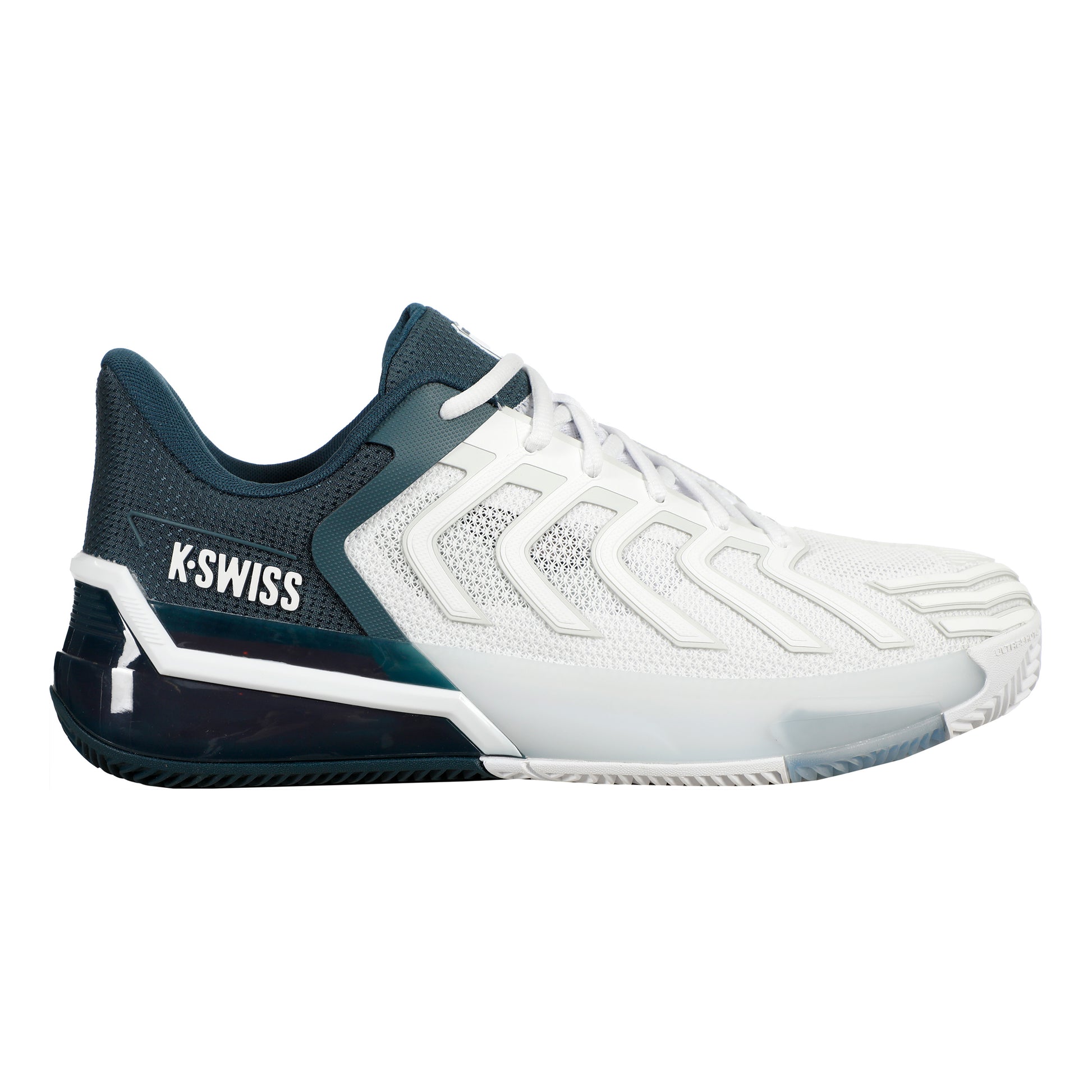 K-Swiss Ultrashot 4 Gravelschoen Heren-Wit,Petrolblauw