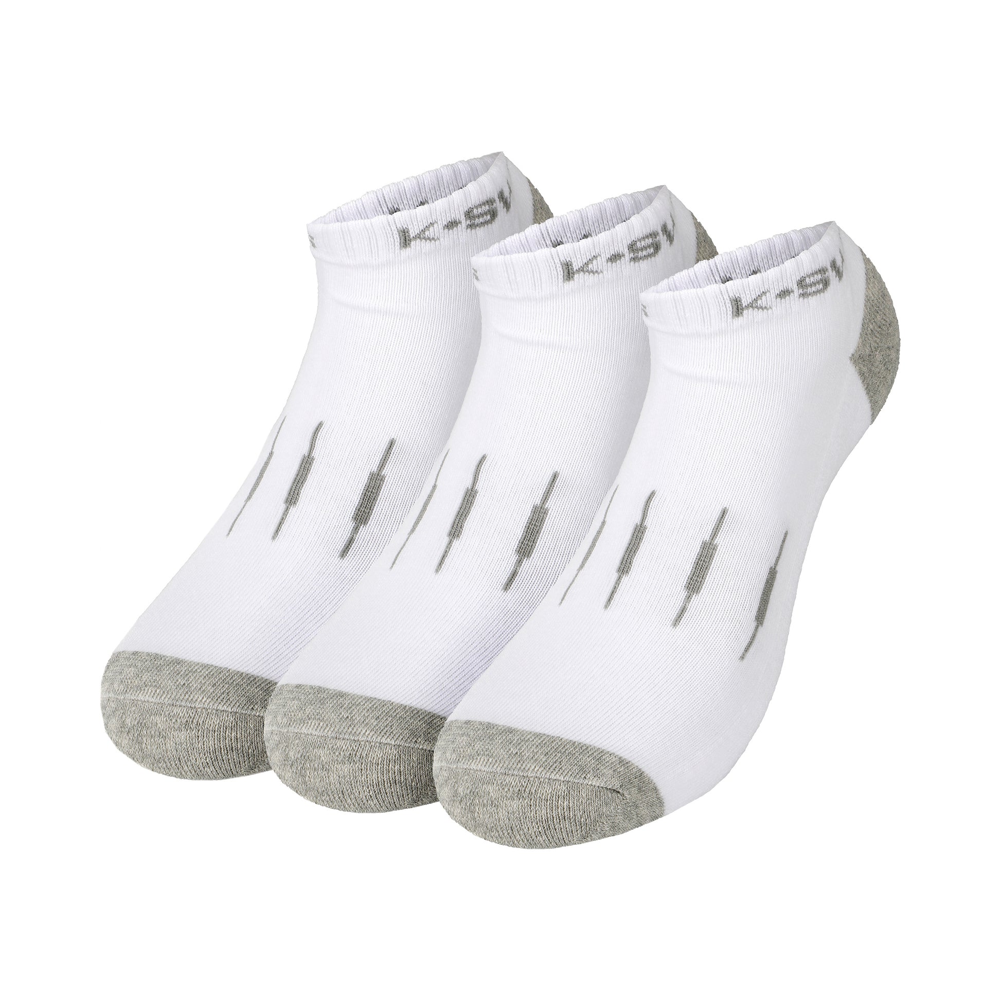 K-Swiss Tennissokken Verpakking 3 Stuks Dames-Wit,Lichtgrijs