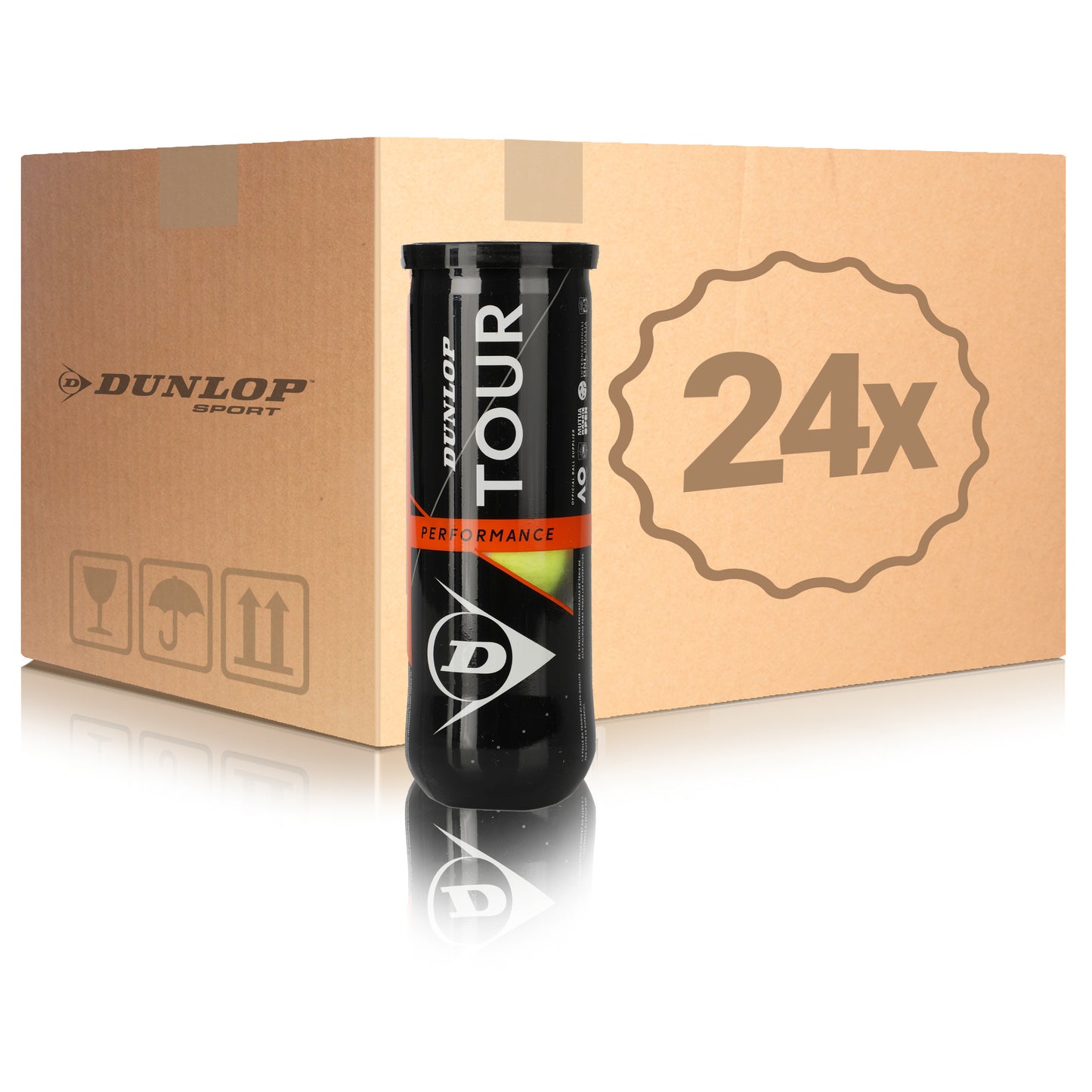 Dunlop 24x verpakking  3 stuks Tour Performance In een doos