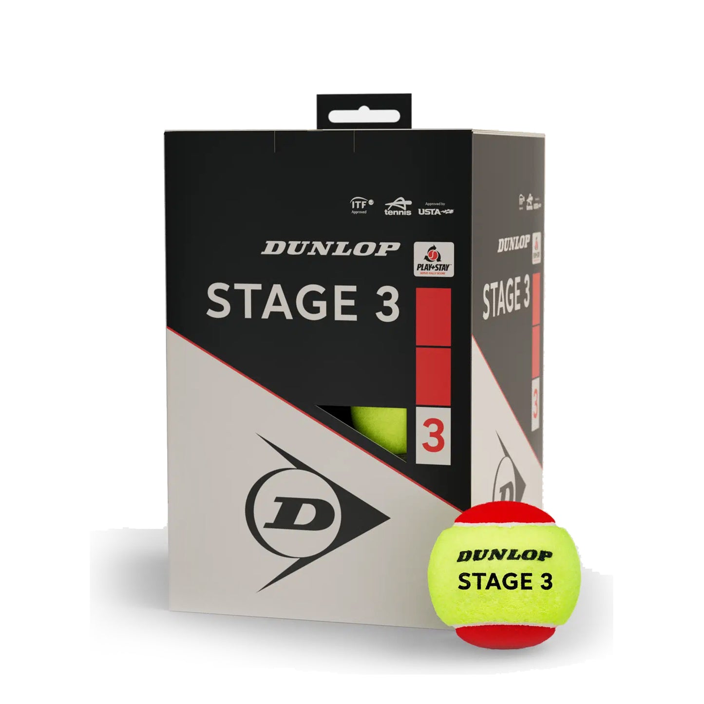 Dunlop Stage 3 Red Box 12 stuks