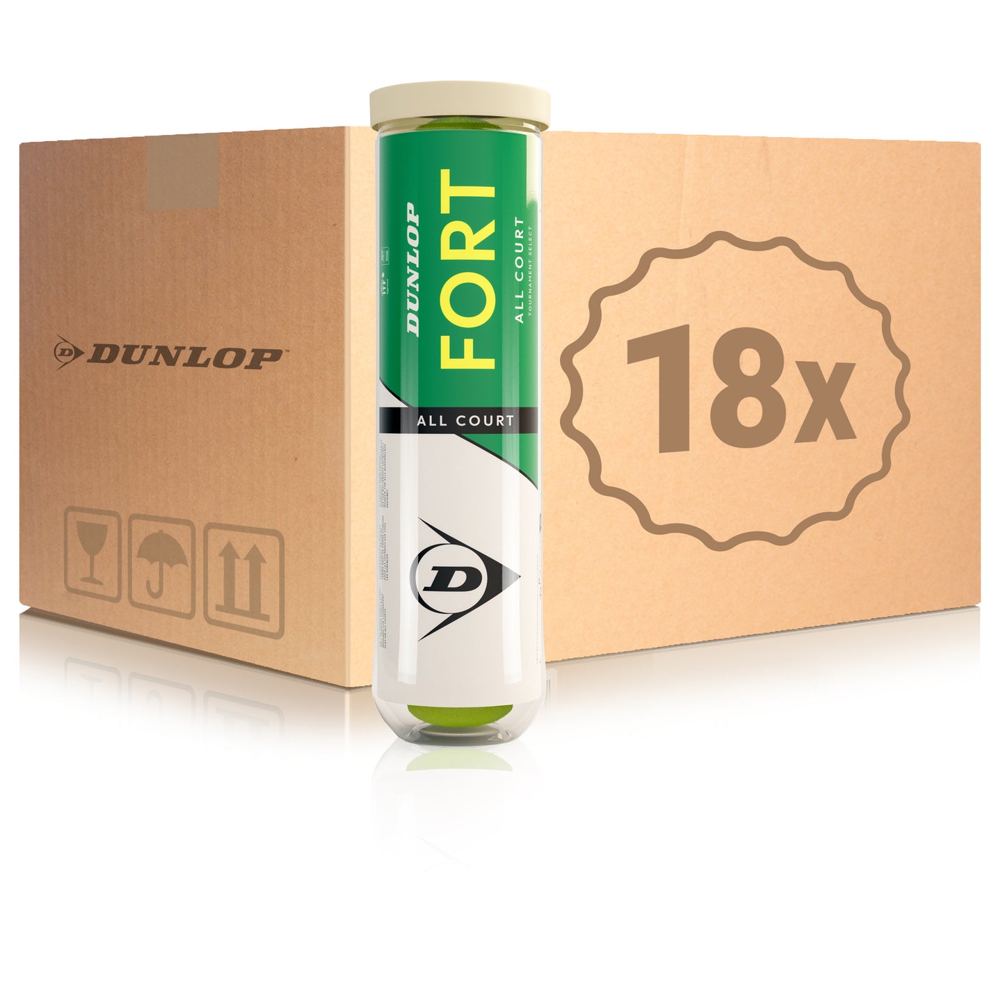 Dunlop 18x verpakking 4 stuks Fort All Court