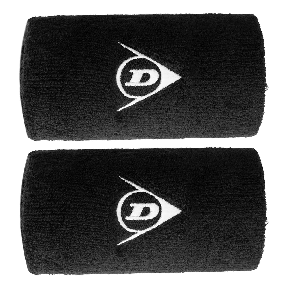 Dunlop Lang Zweetband Verpakking 2 stuks Unisex - zwart,