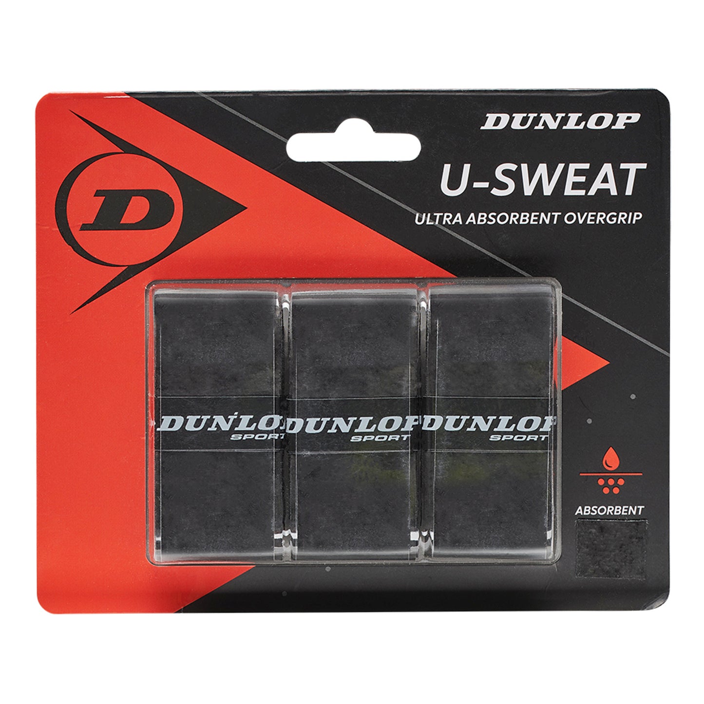 Dunlop U-Sweat Verpakking 3 Stuks-Zwart,Rood