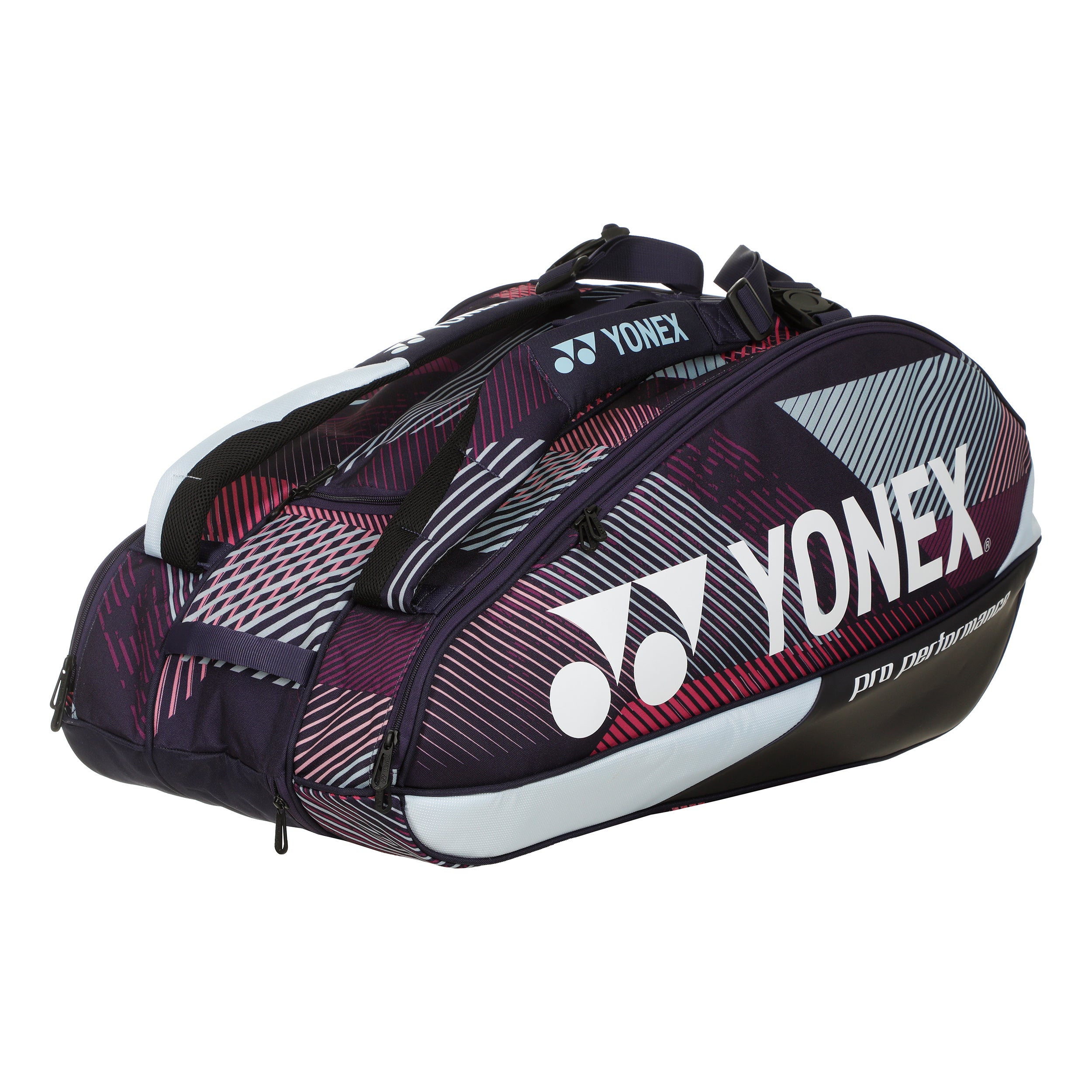 Yonex Pro Racquet Bag Rackettas 9 Stuks-Paars,Grijs