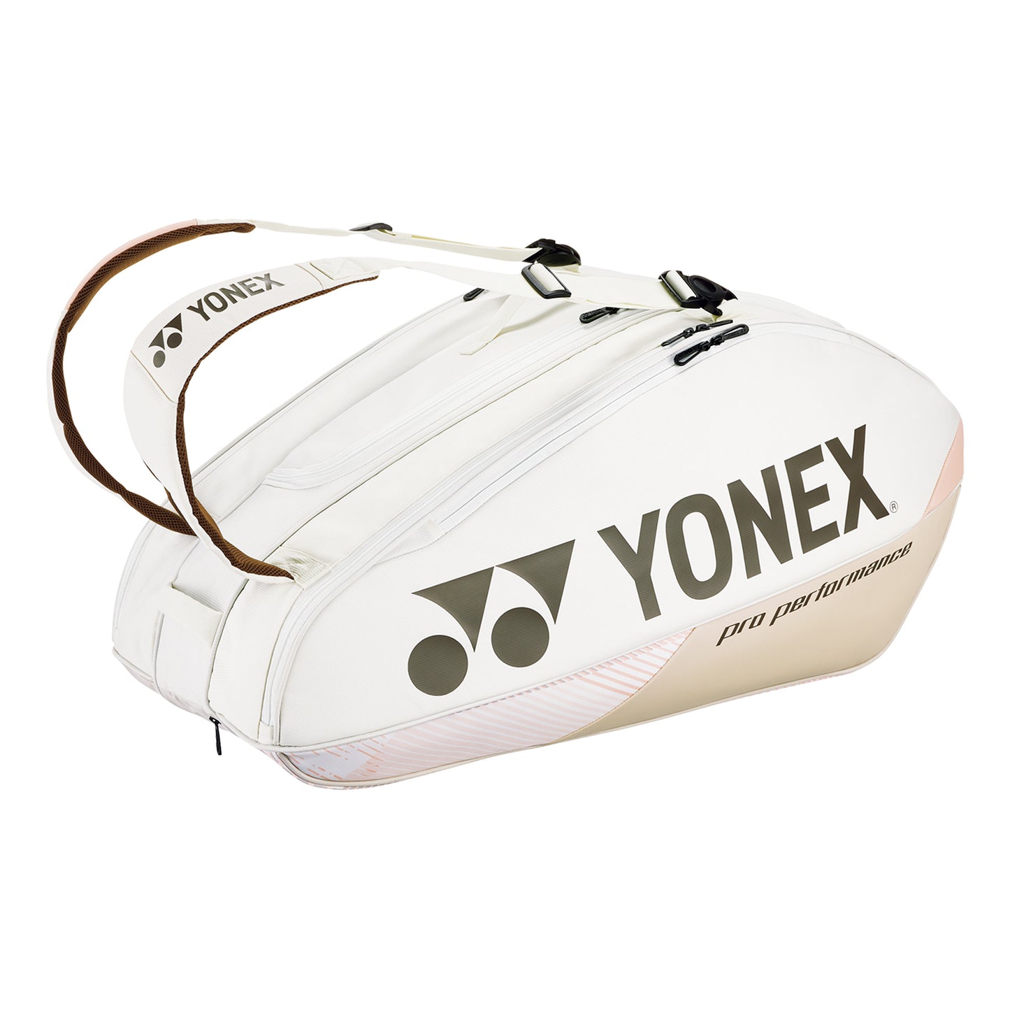 Yonex Pro Racquet Bag Sand Beige Rackettas 10 Stuks-Beige,Roze
