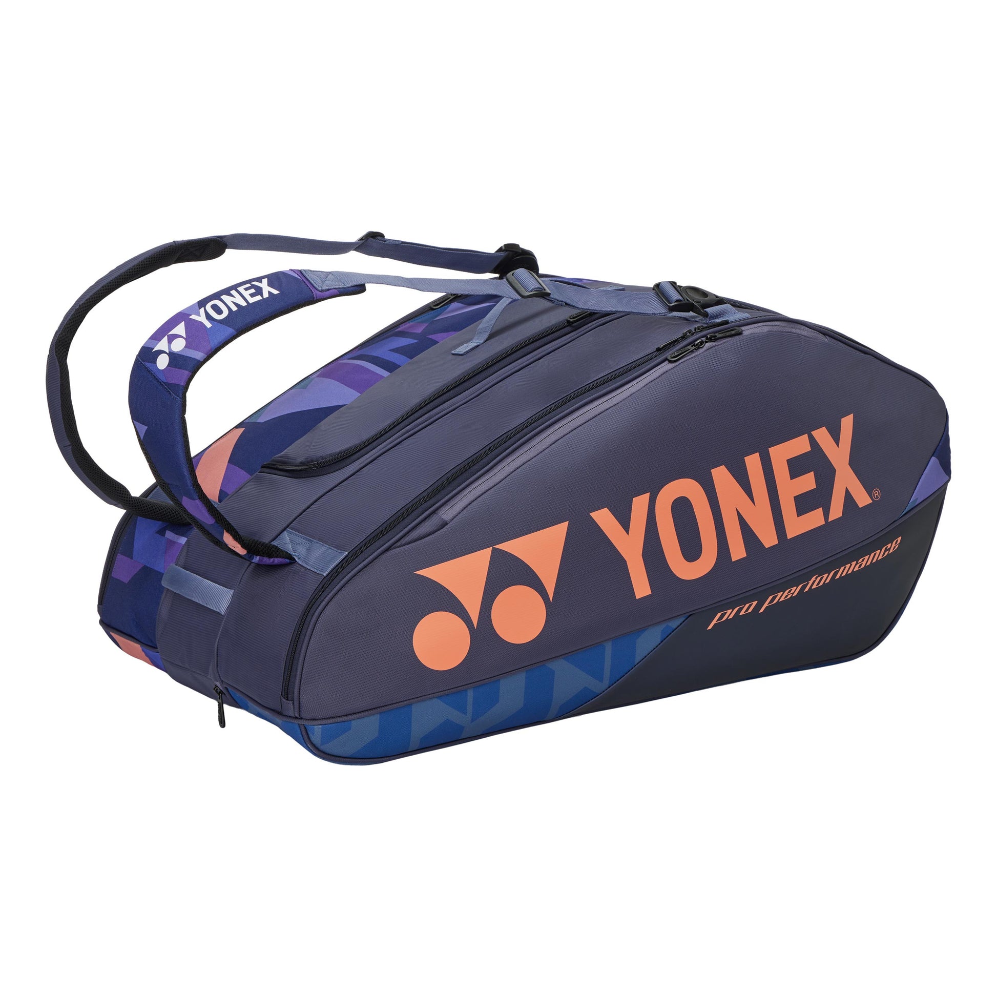 Yonex Pro Racquet Bag Rackettas 12 Stuks-Donkerblauw,Oranje
