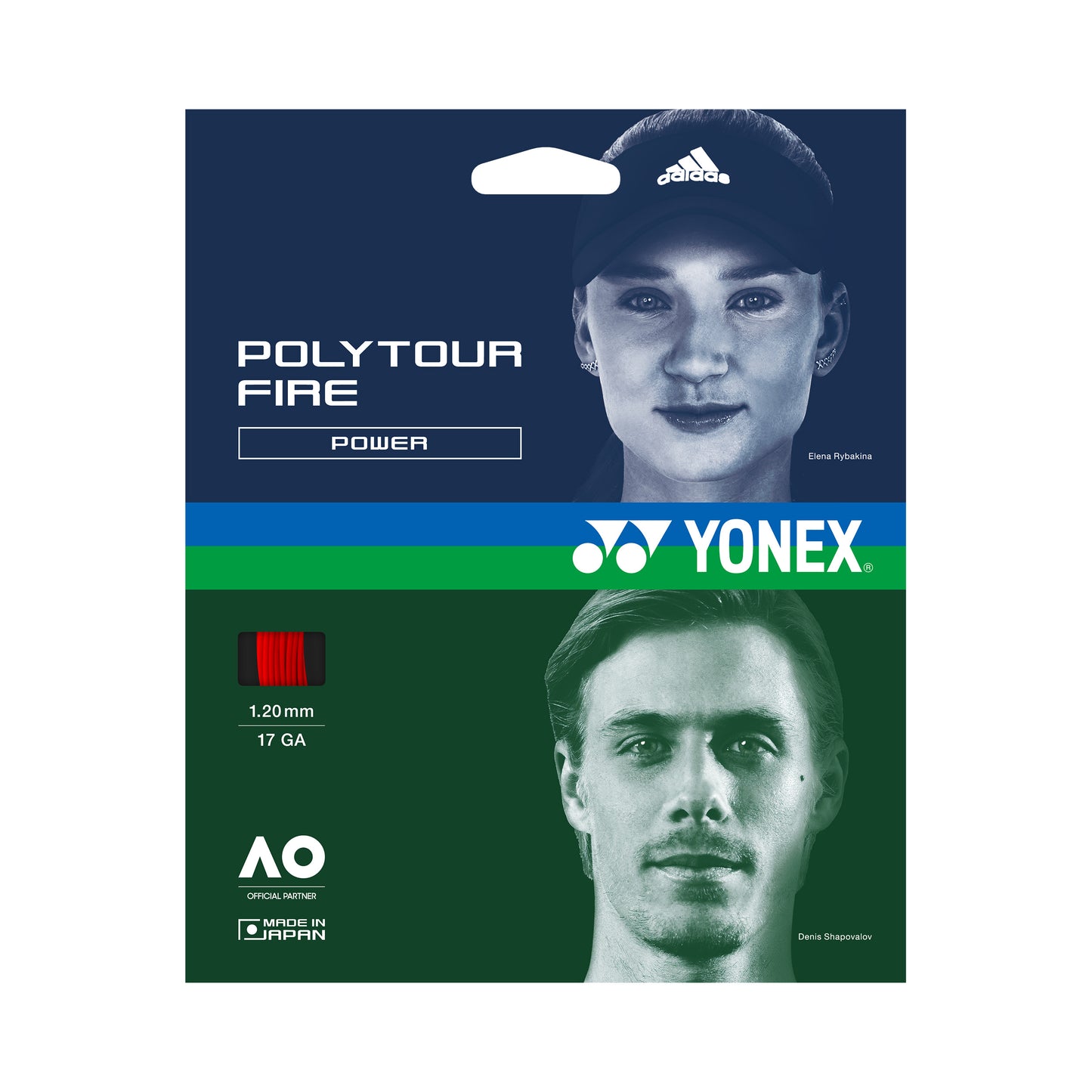 Yonex Poly Tour Fire Set snaren 12m - rood