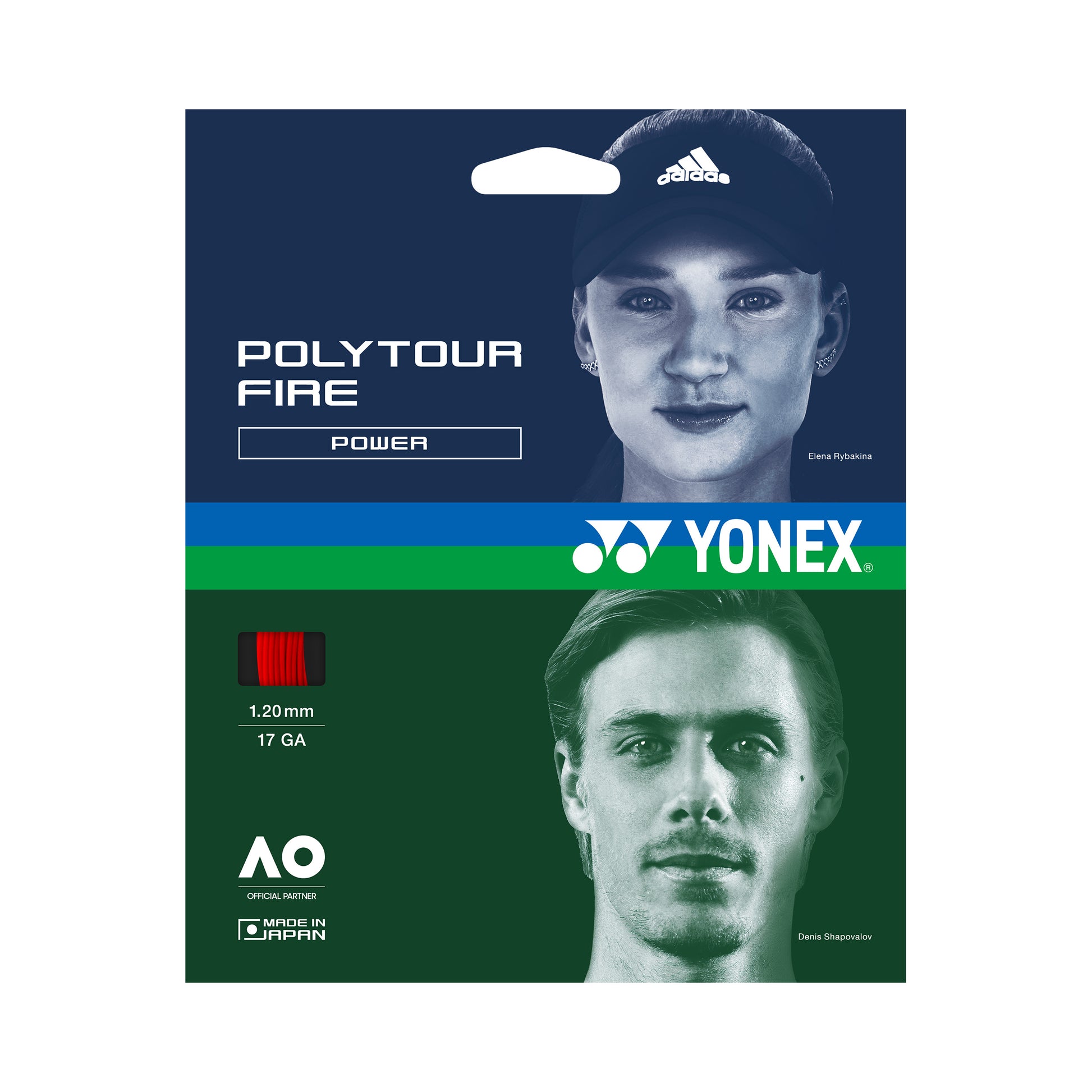 Yonex Poly Tour Fire Set snaren 12m - rood