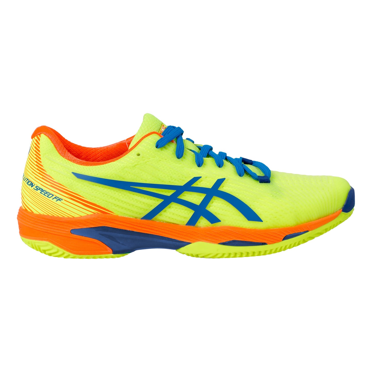 ASICS Solution Speed FF 2 Gravelschoen Heren - neongeel, blauw