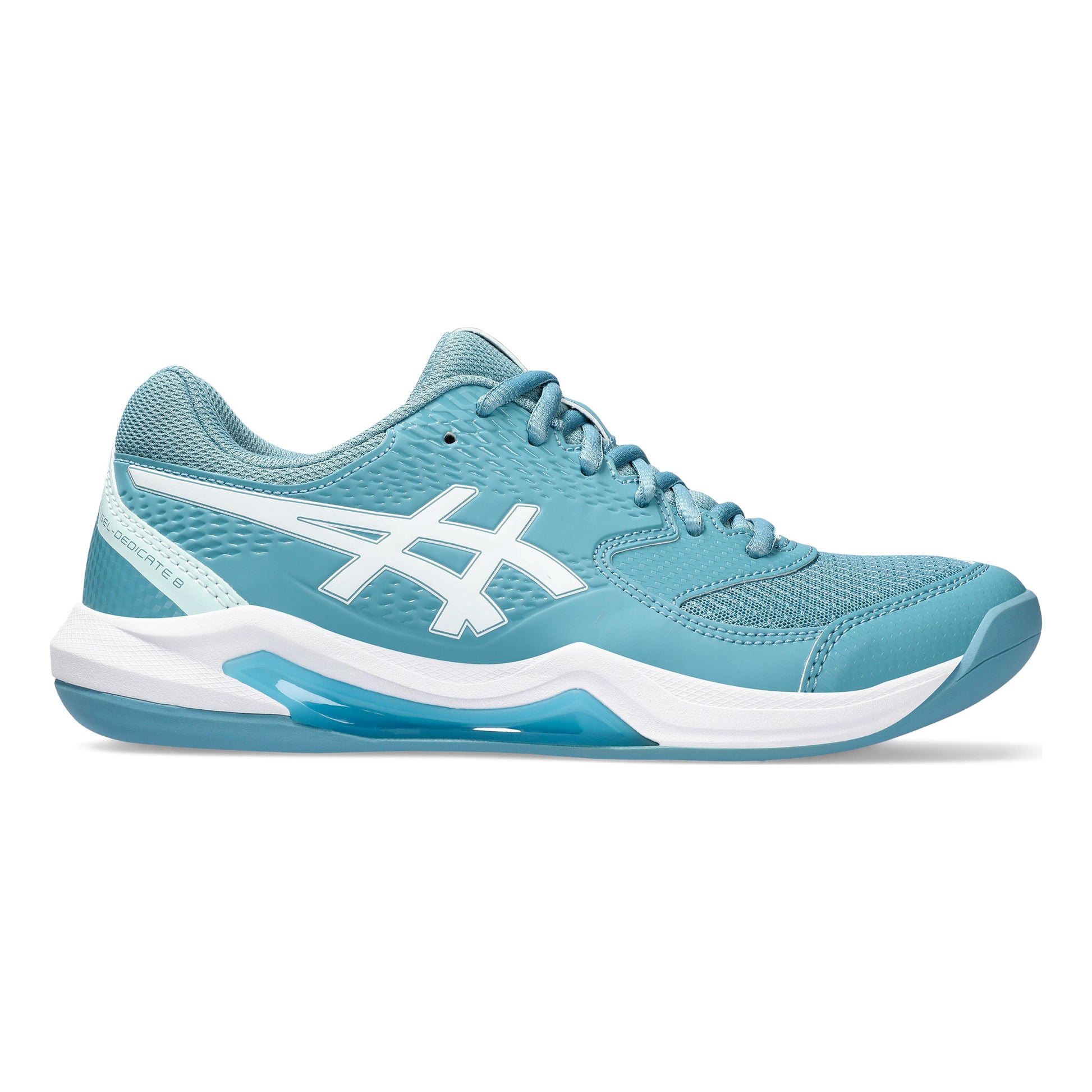 ASICS Gel-Dedicate 8 Tennisschoen tapijt Dames - petrolblauw, wit