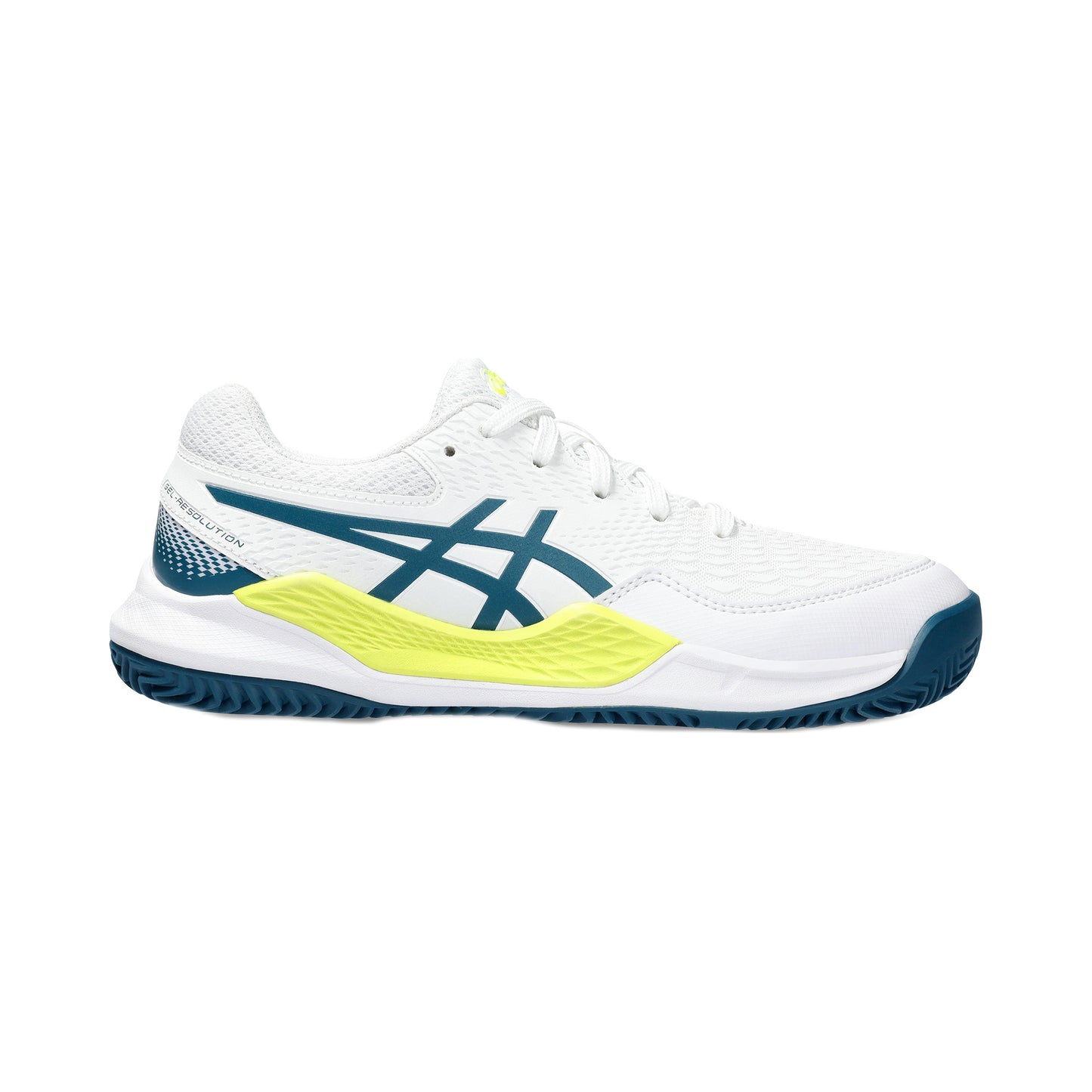 ASICS Gel-Resolution 9 GS Gravelschoen Kinderen - wit, petrolblauw