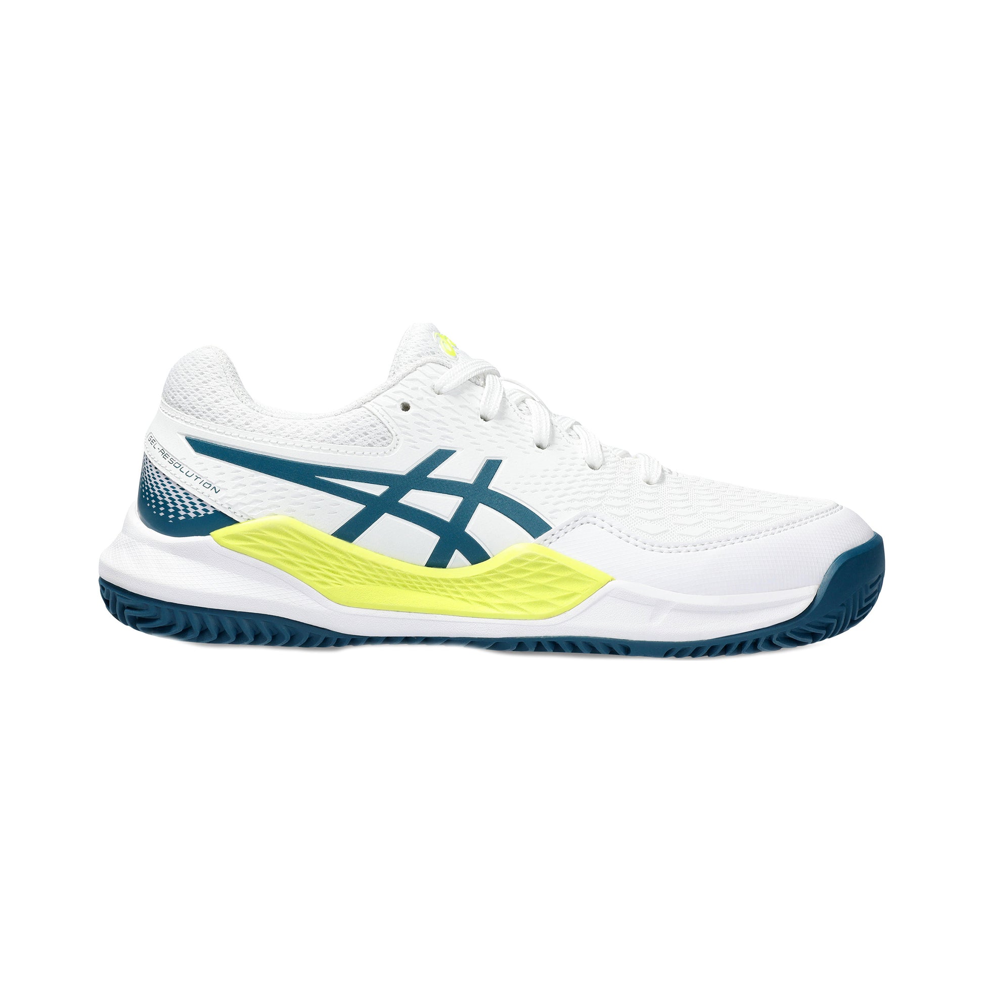 ASICS Gel-Resolution 9 GS Gravelschoen Kinderen - wit, petrolblauw