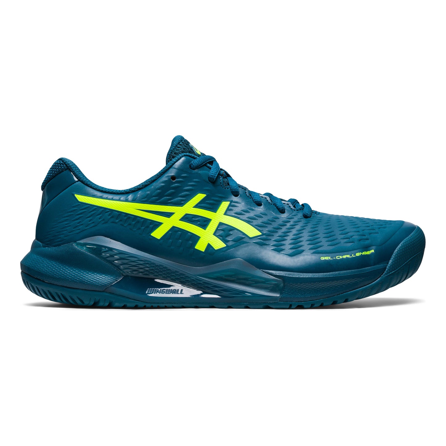 ASICS Gel-Challenger 14 Allcourt schoen Heren - petrolblauw, neongeel