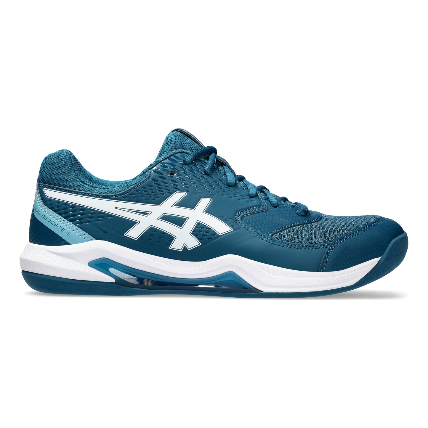 ASICS Gel-Dedicate 8 Indoor Tennisschoen tapijt Heren - petrolblauw, wit