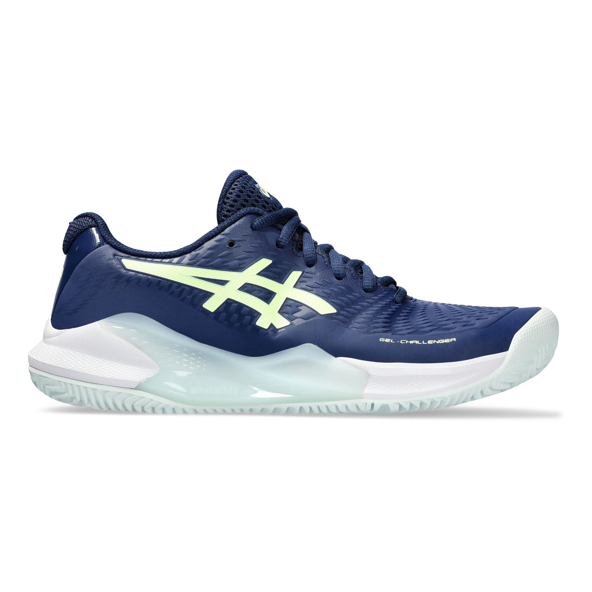 ASICS Gel-Challenger 14 Gravelschoen Dames - donkerblauw, neongeel